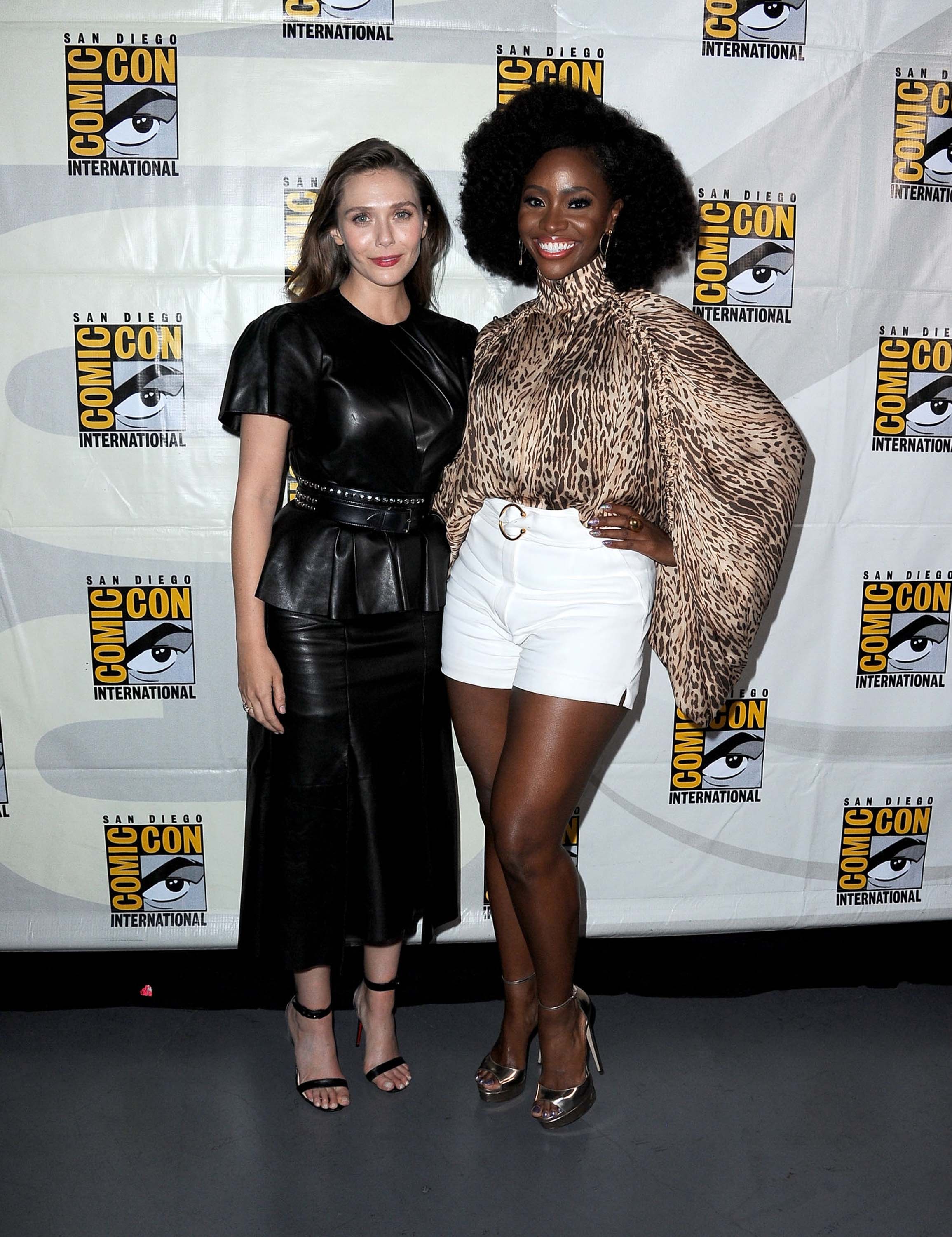 Elizabeth Olsen attends Marvel presentation at Comic Con