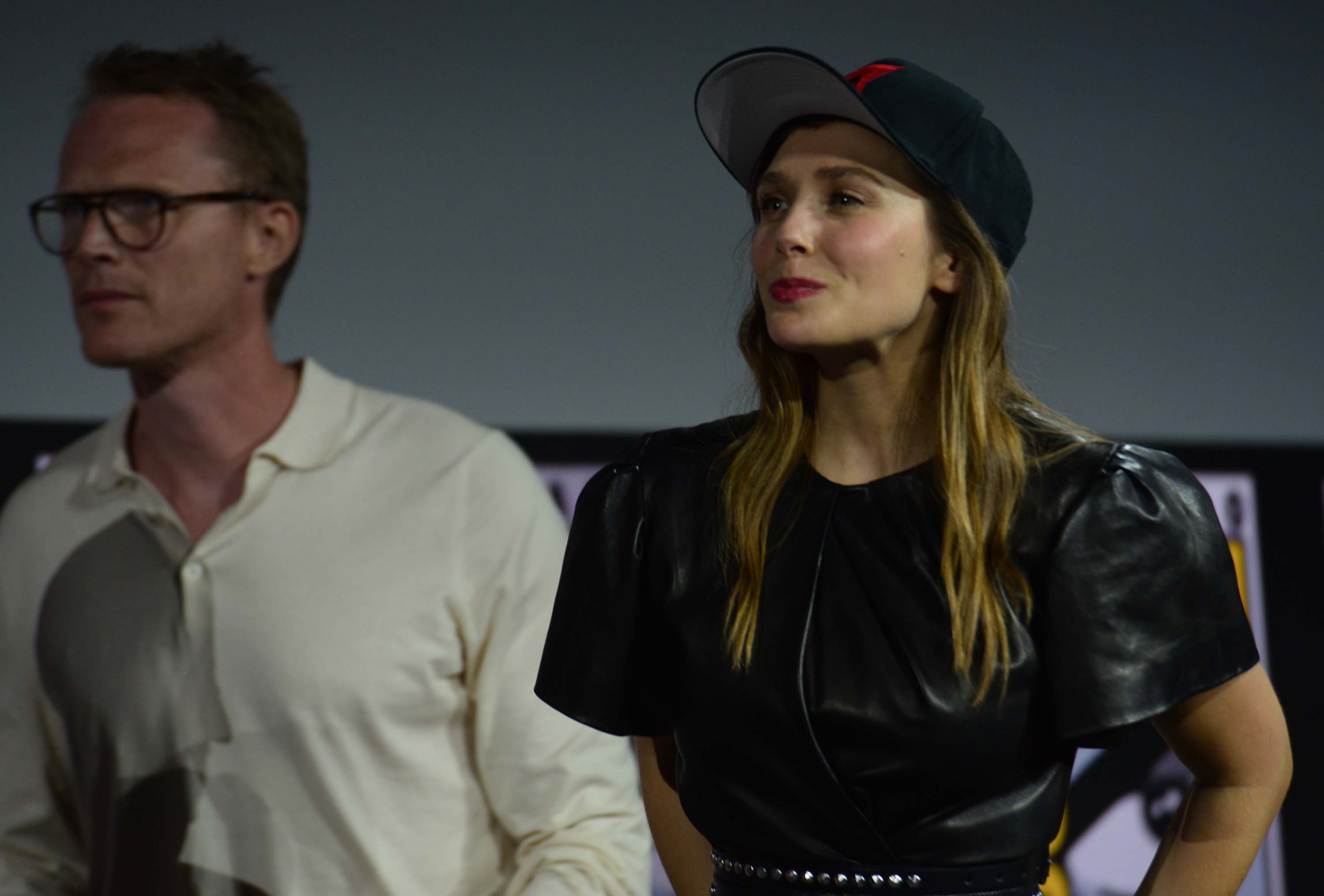 Elizabeth Olsen attends Marvel presentation at Comic Con