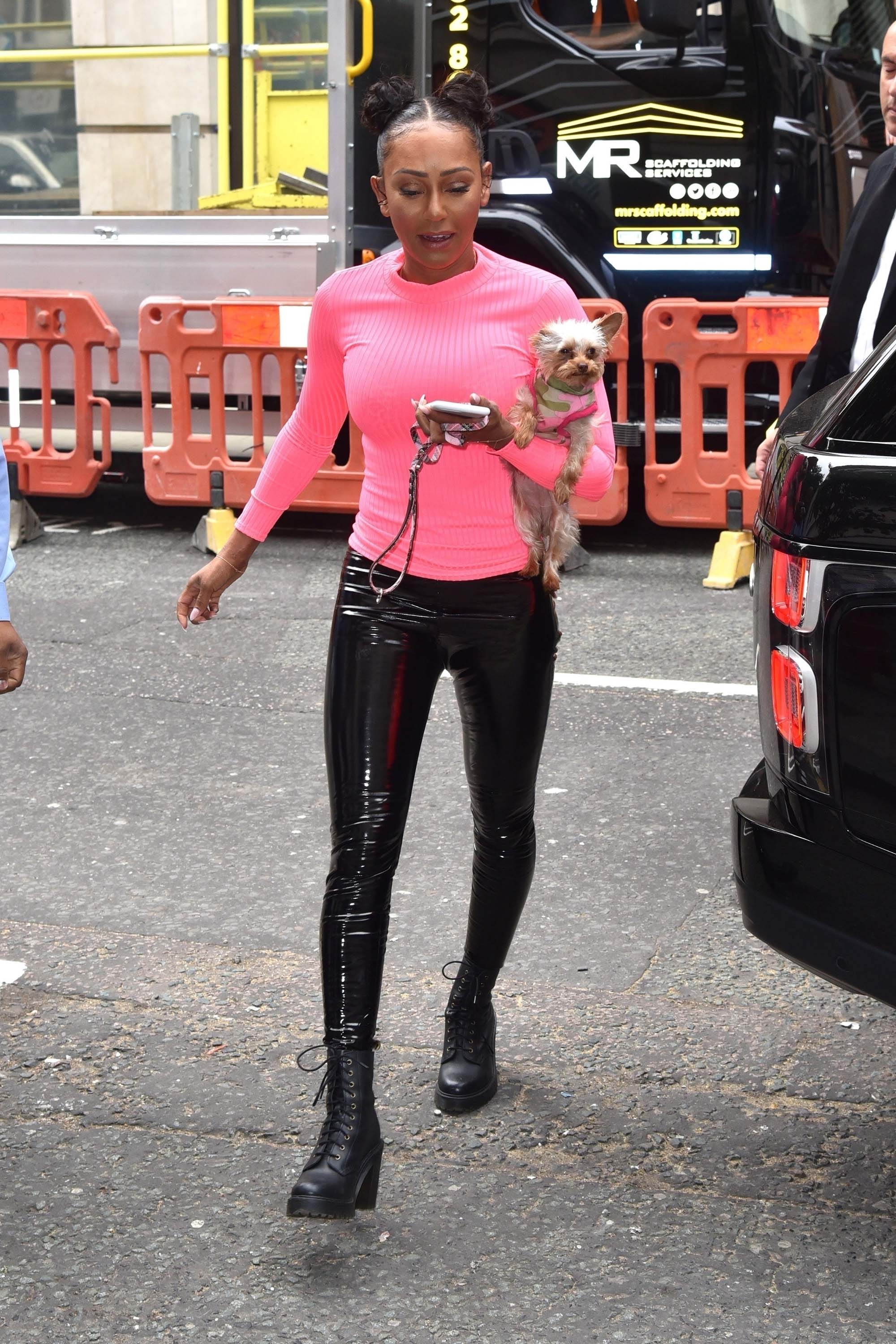 Melanie Brown seen at BBC Radio 2