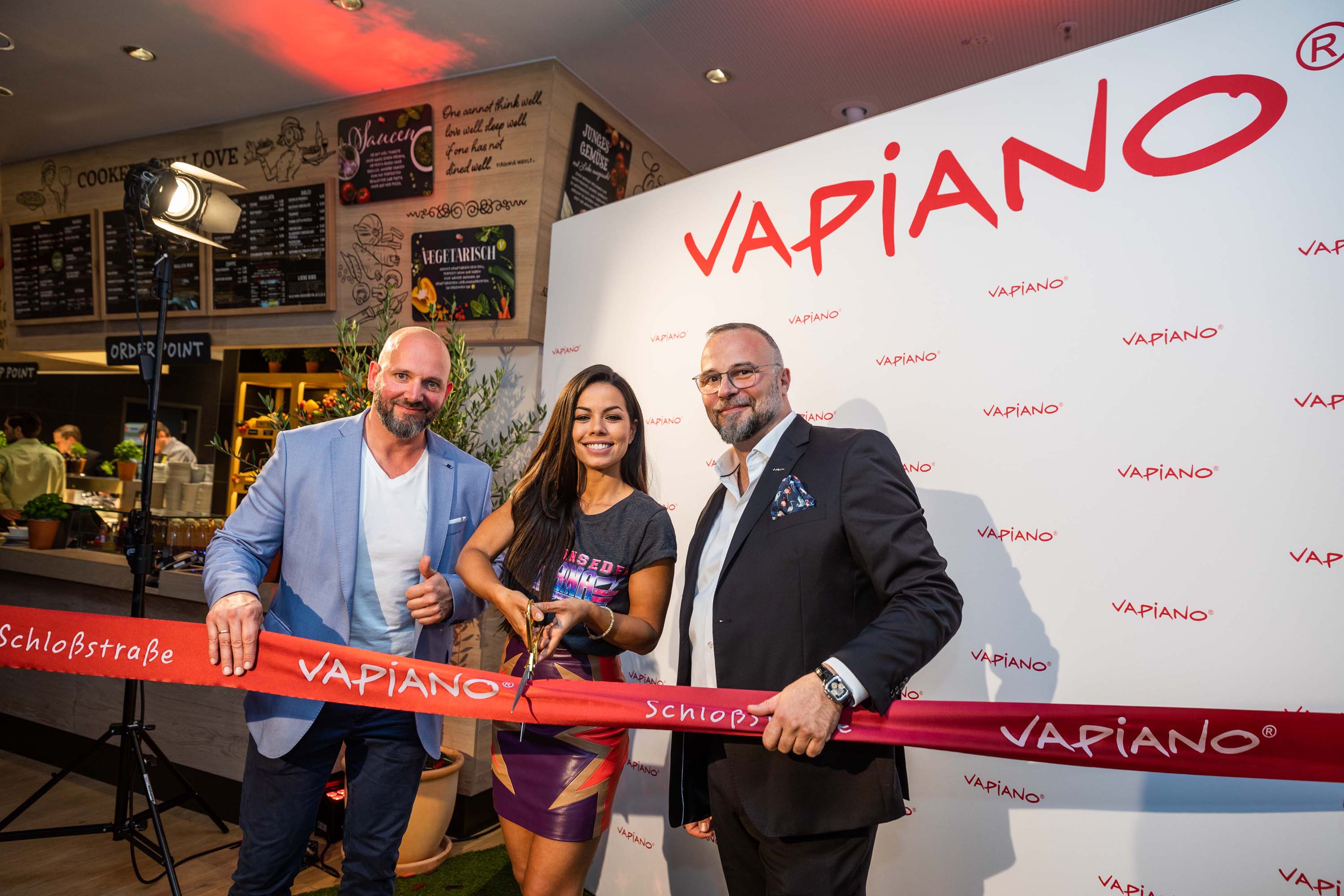 Fernanda Brandao attends opening of Vapiano Restaurant