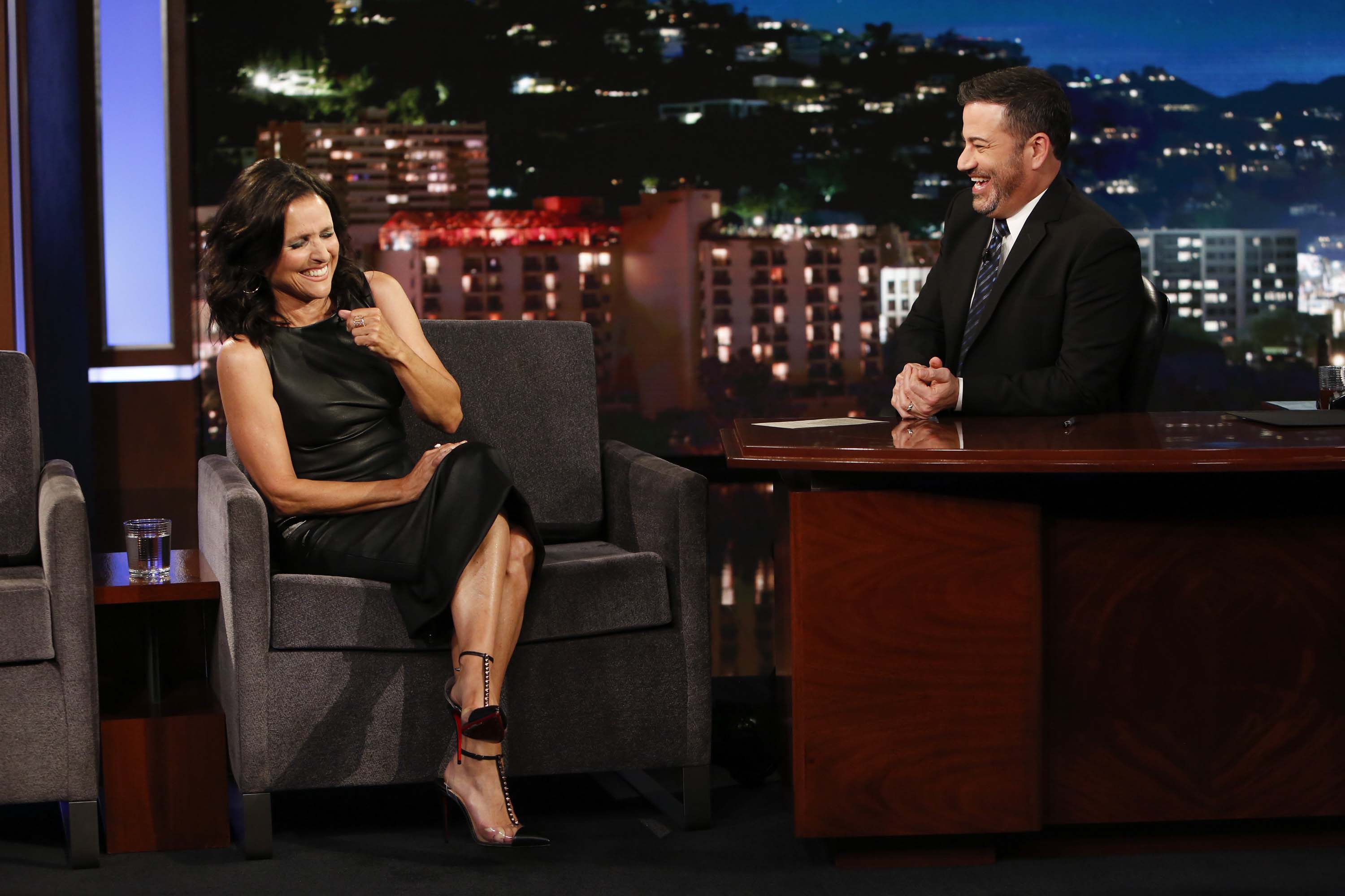 Julia Louis Dreyfus attends Jimmy Kimmel Live