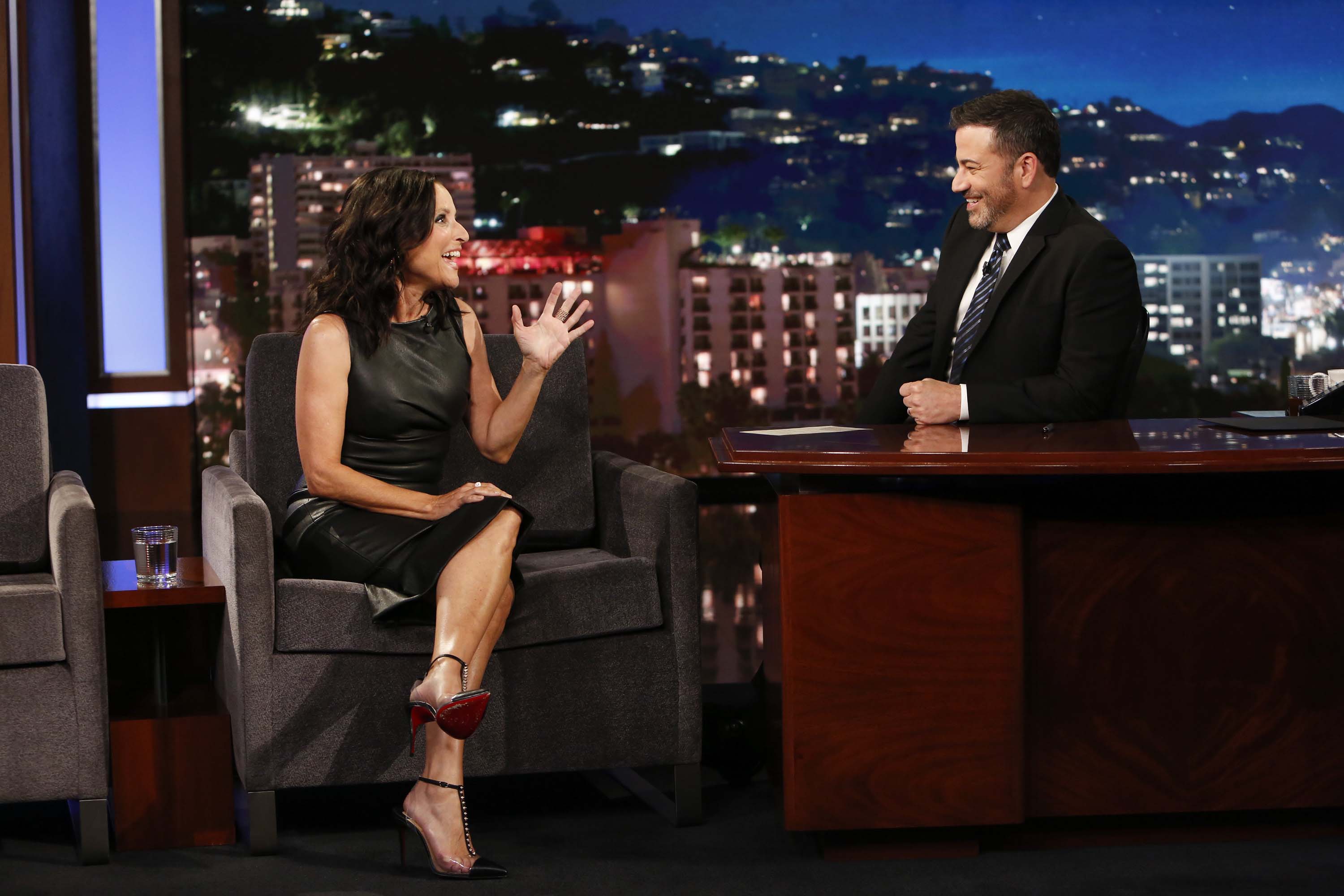 Julia Louis Dreyfus attends Jimmy Kimmel Live