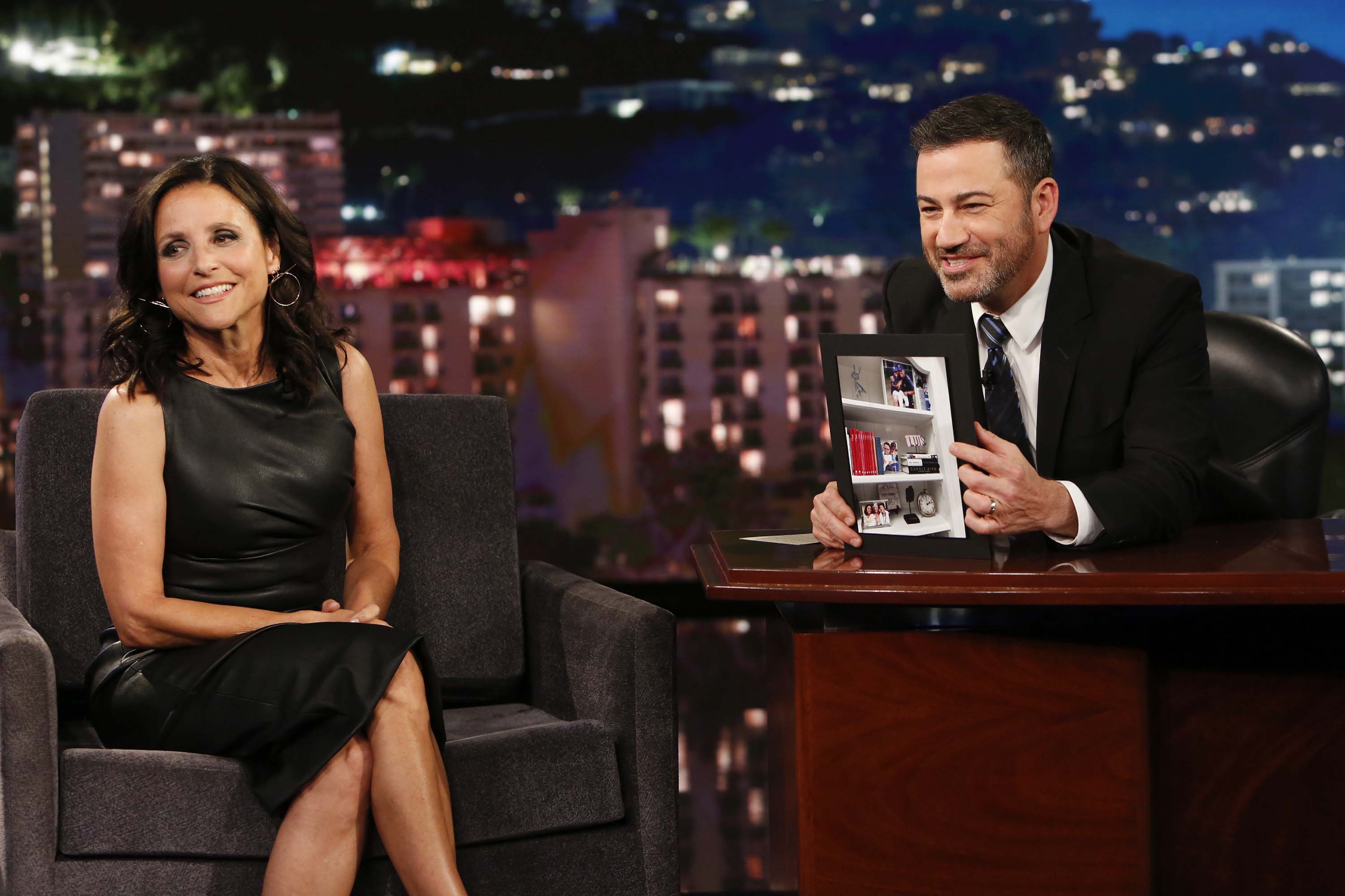 Julia Louis Dreyfus attends Jimmy Kimmel Live