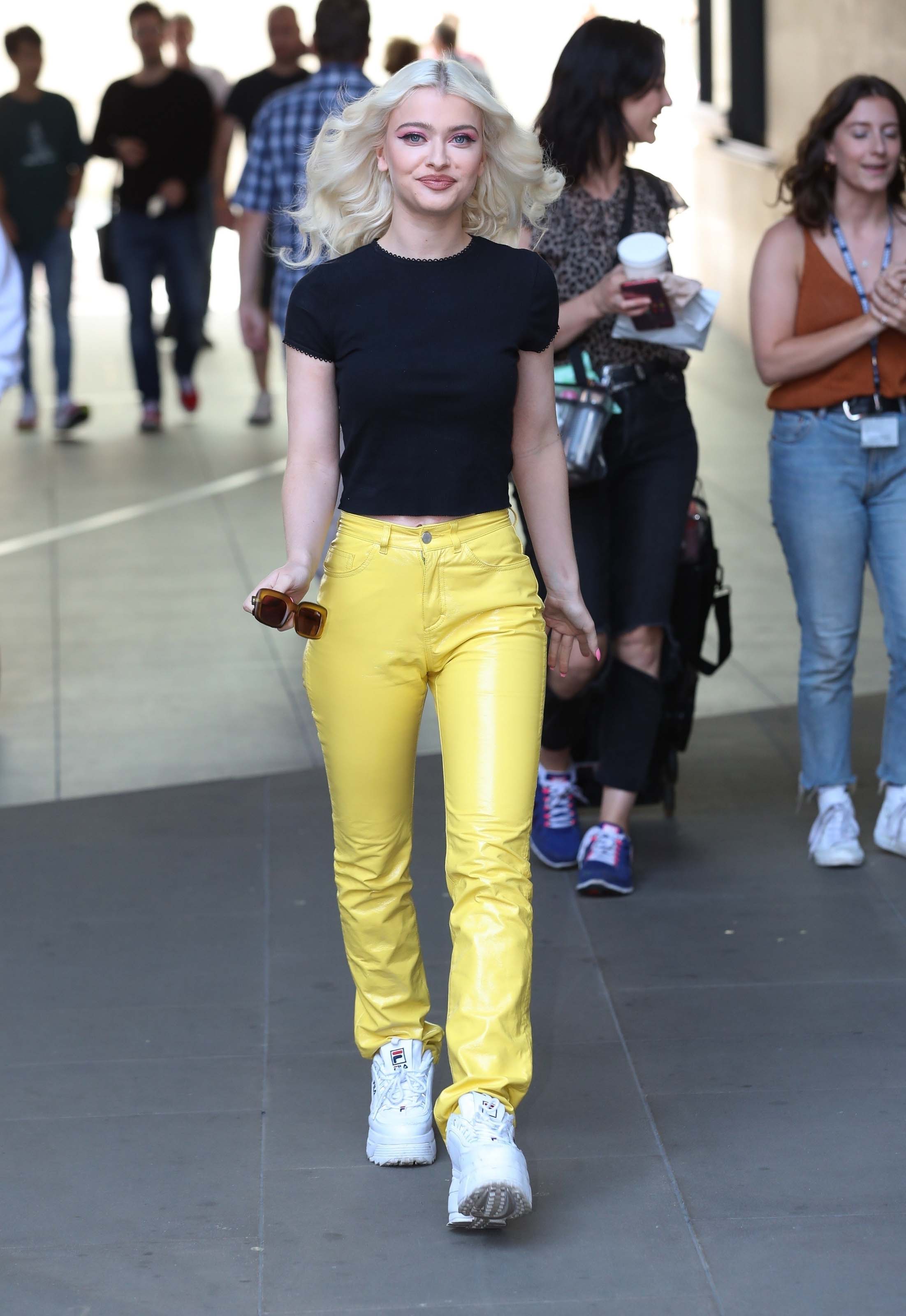Alice Chater arriving at CBeebies TV show