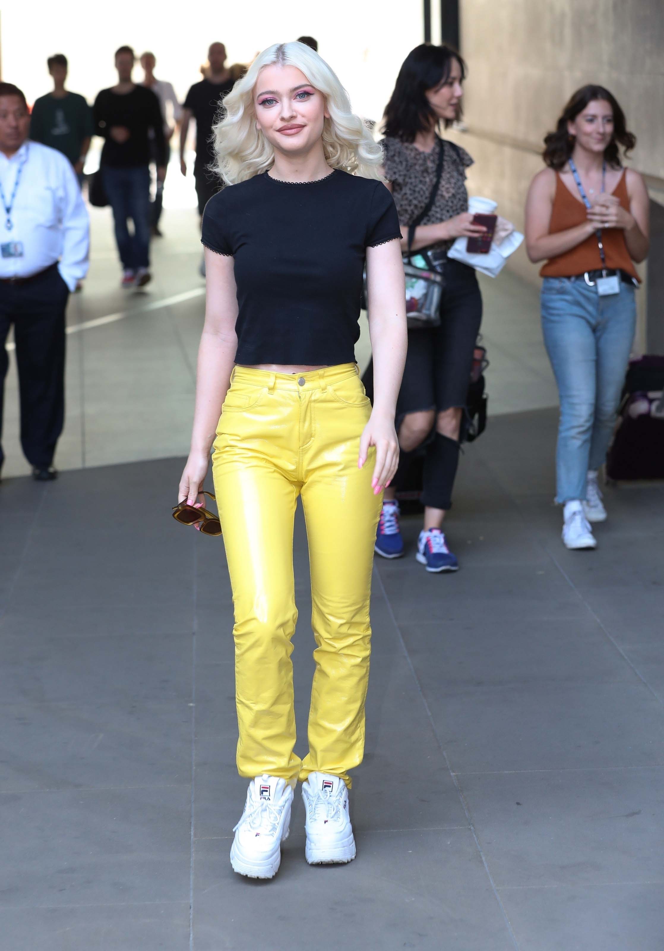 Alice Chater arriving at CBeebies TV show