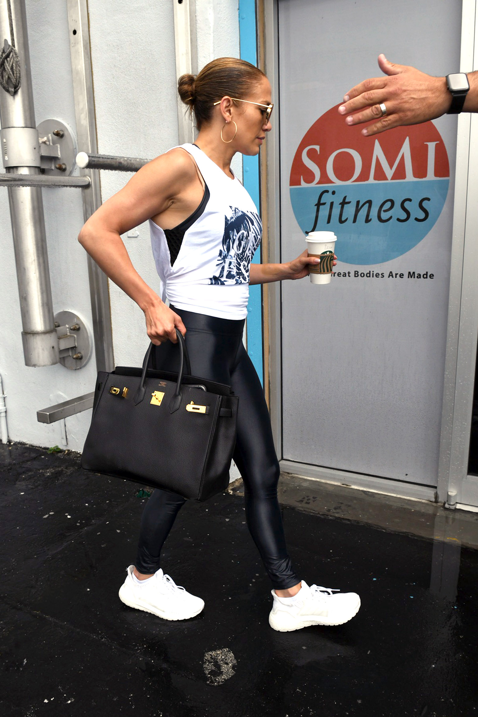Jennifer Lopez at Somi fitness