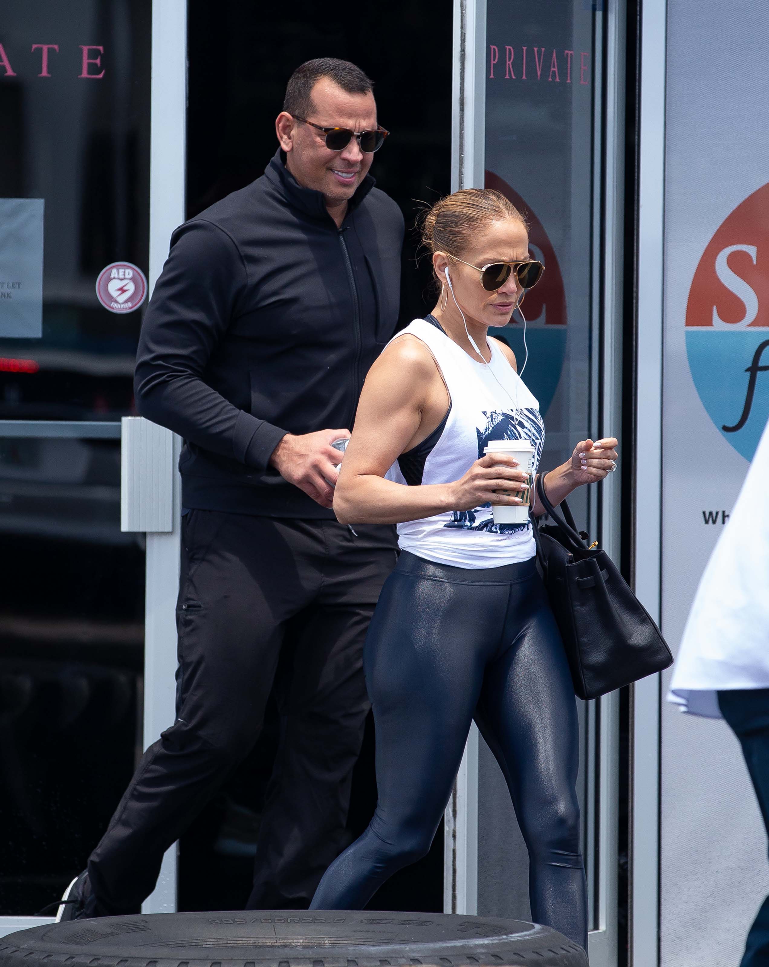 Jennifer Lopez at Somi fitness