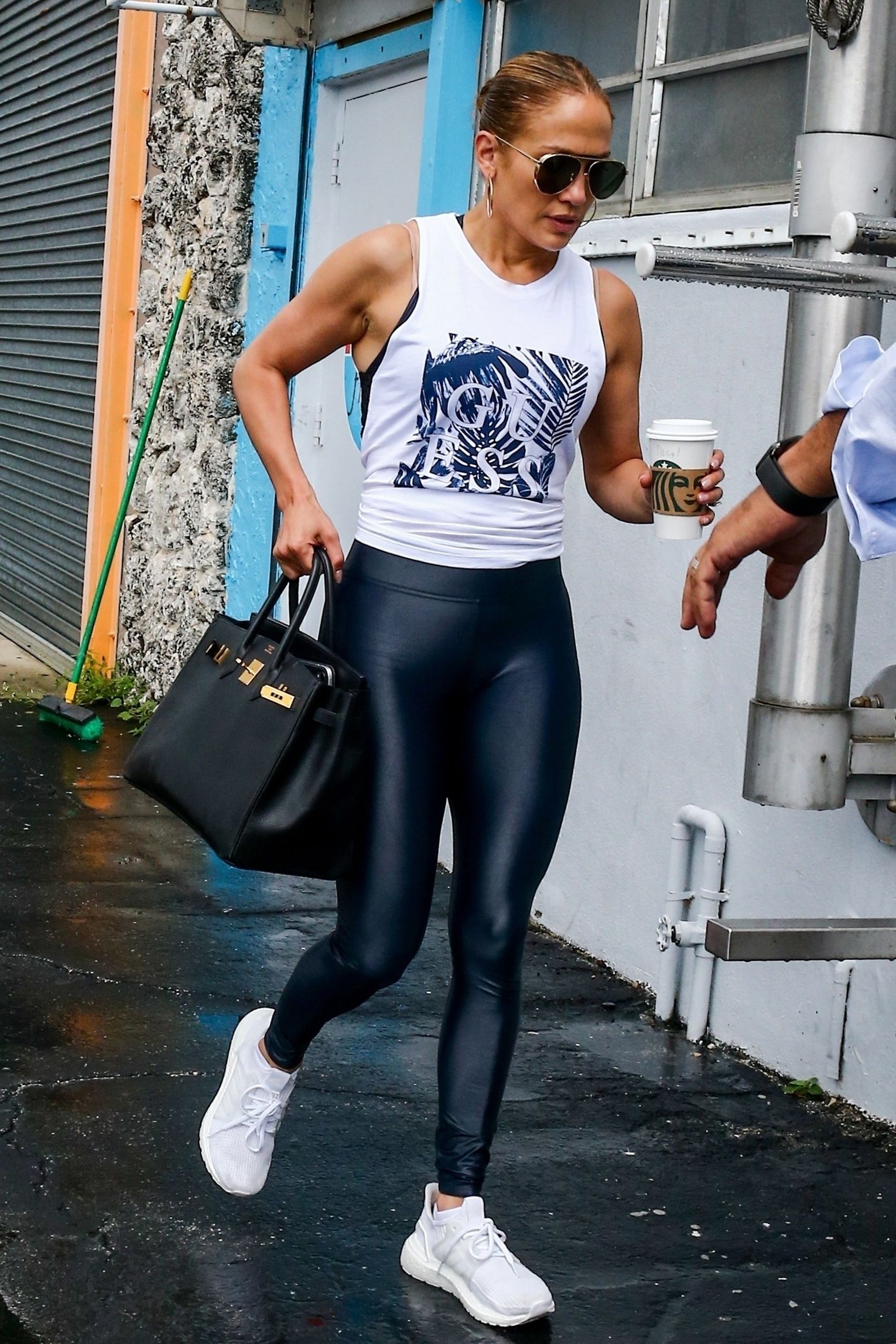 Jennifer Lopez at Somi fitness