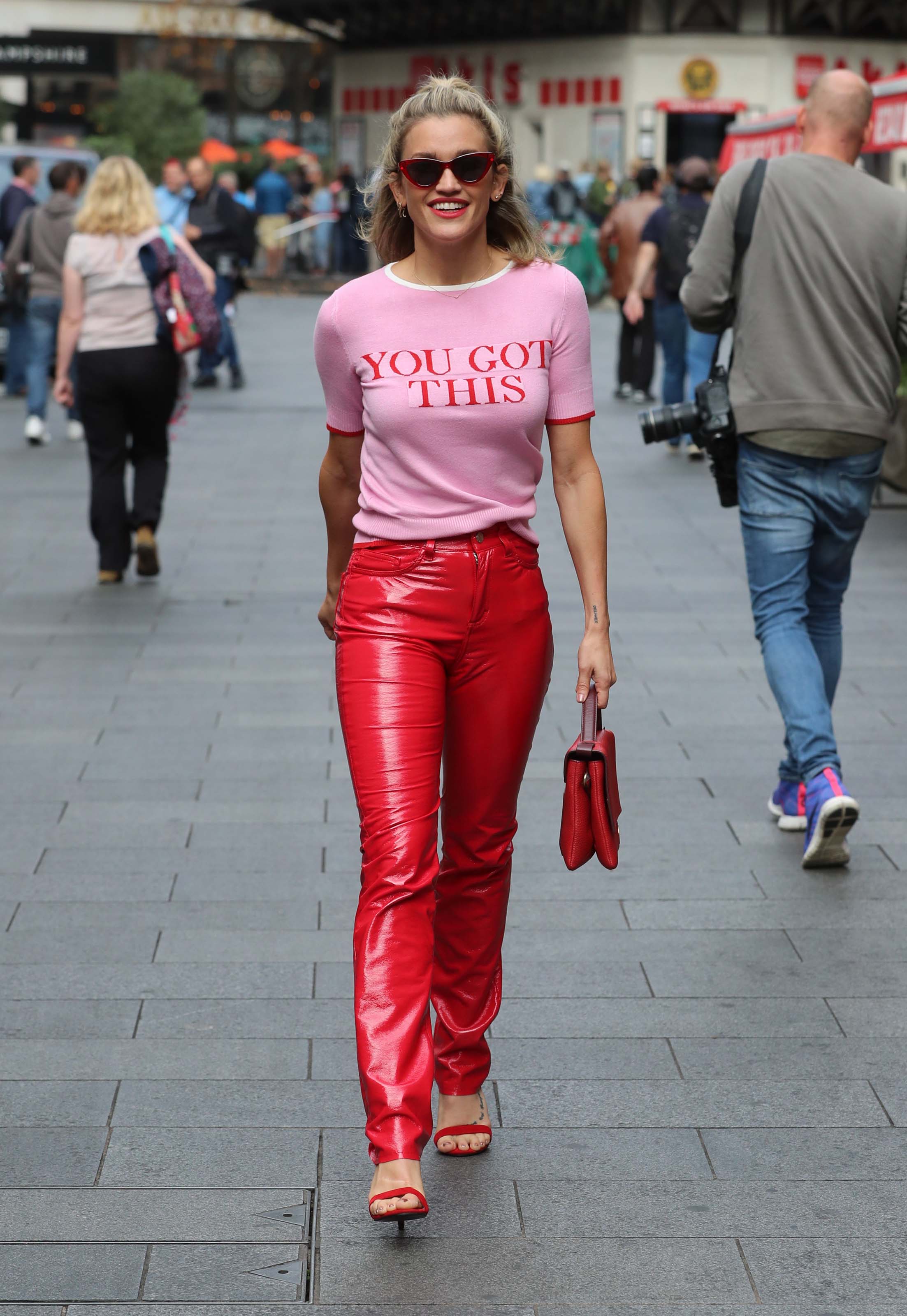 Ashley Roberts attends Heart Radio