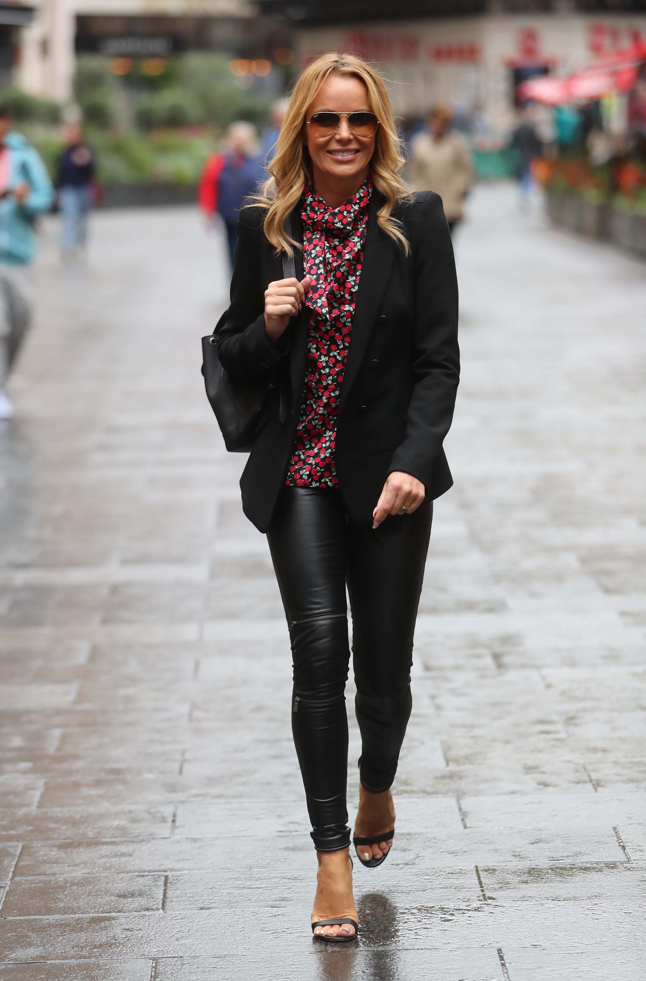 Amanda Holden arriving at Global Radio studios