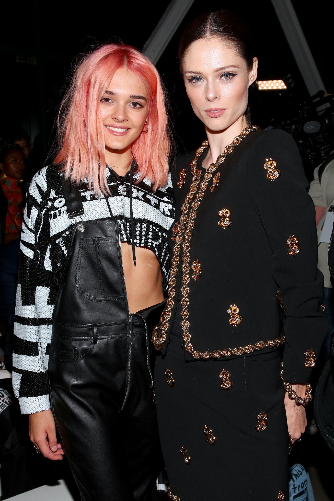 Charlotte Lawrence attends Jeremy Scott front row