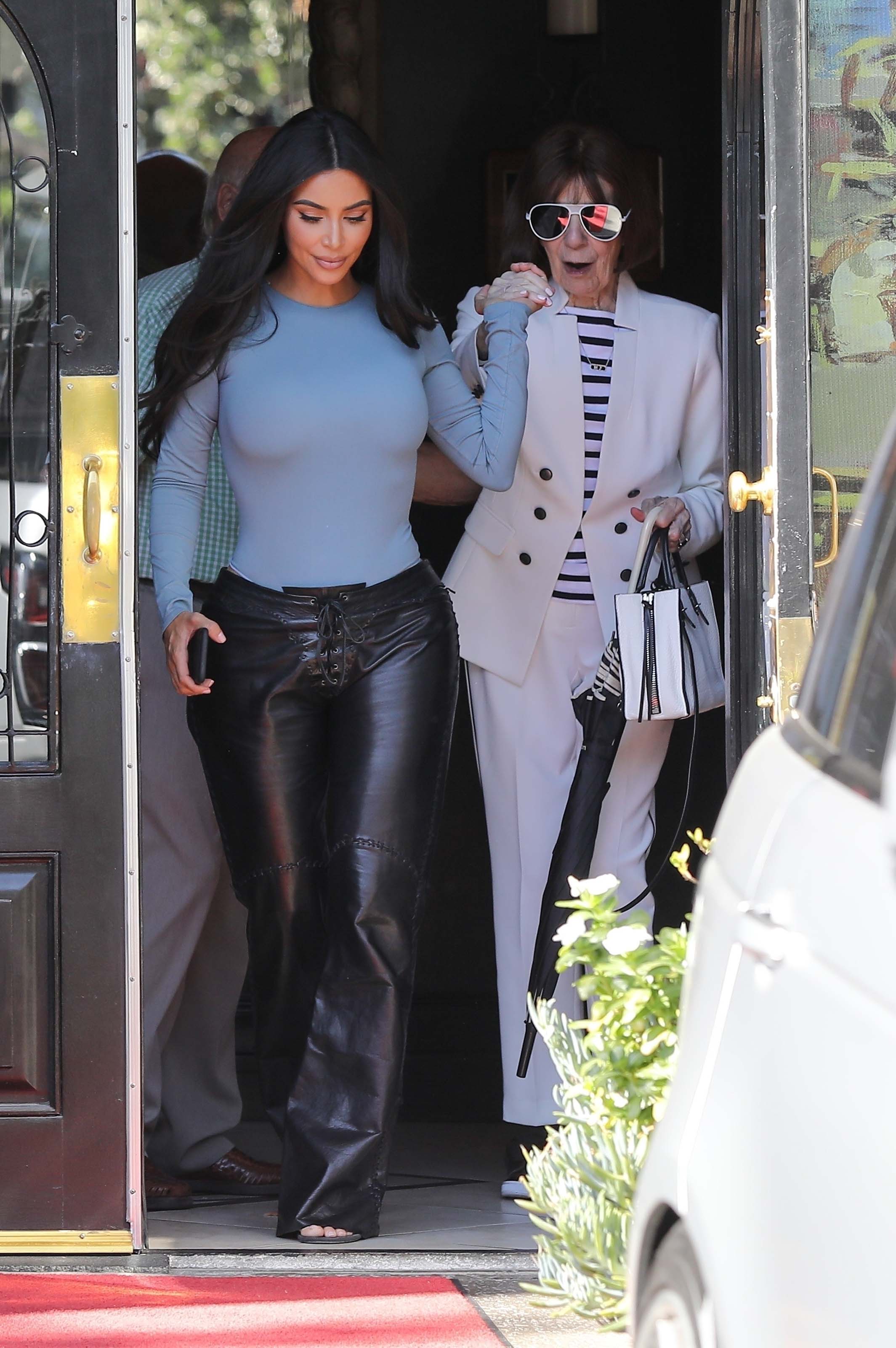 Kim Kardashian at Italian restaurant