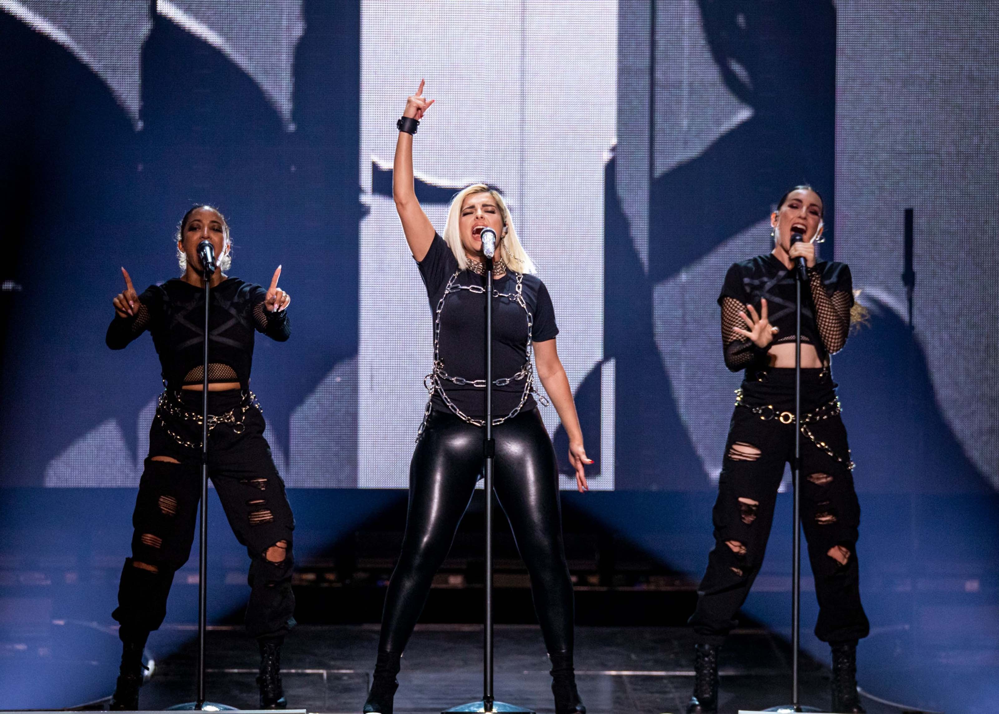 Bebe Rexha performs during The Jonas Brothers ‘Happiness Begins’ Tour