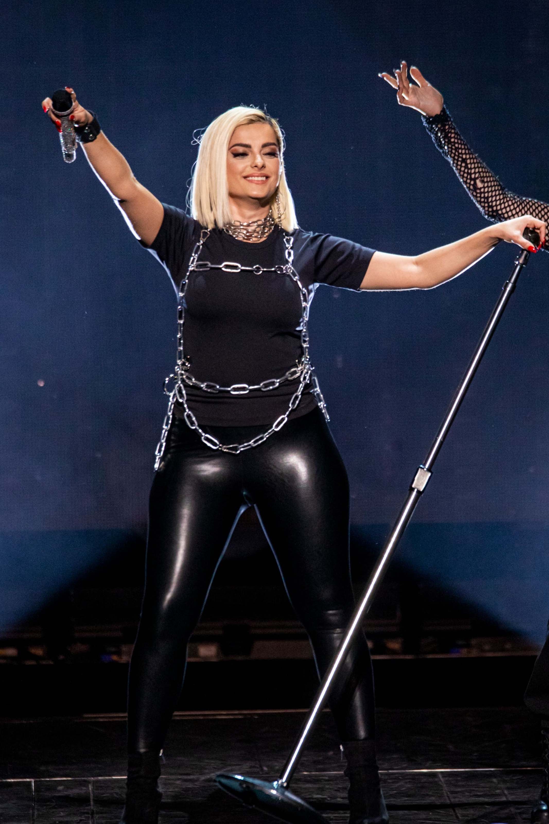 Bebe Rexha performs during The Jonas Brothers ‘Happiness Begins’ Tour