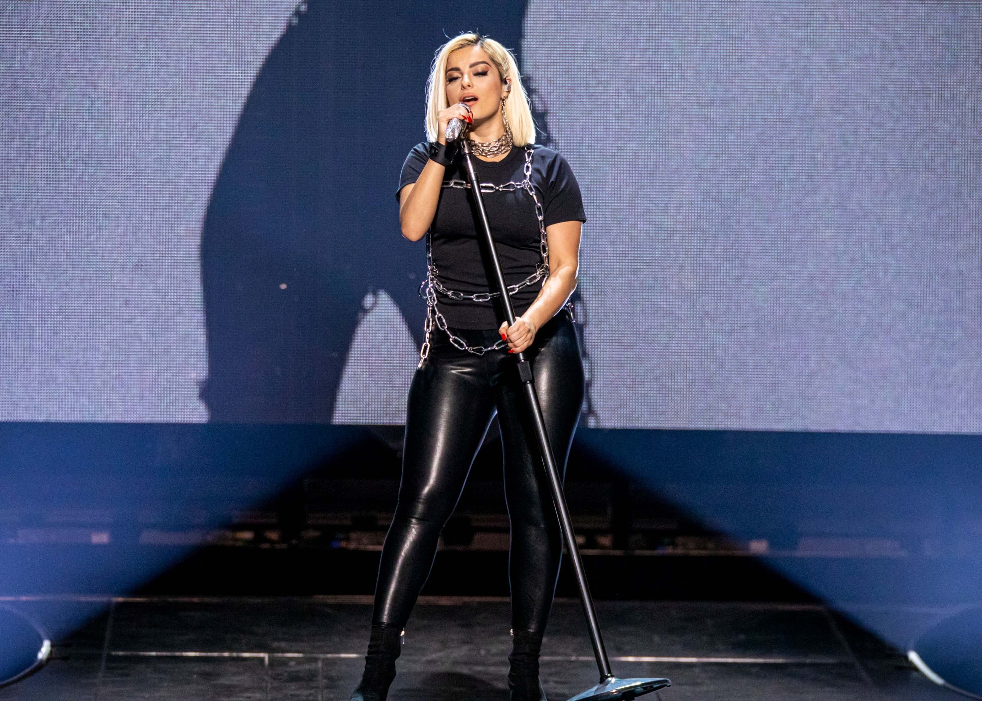 Bebe Rexha performs during The Jonas Brothers ‘Happiness Begins’ Tour