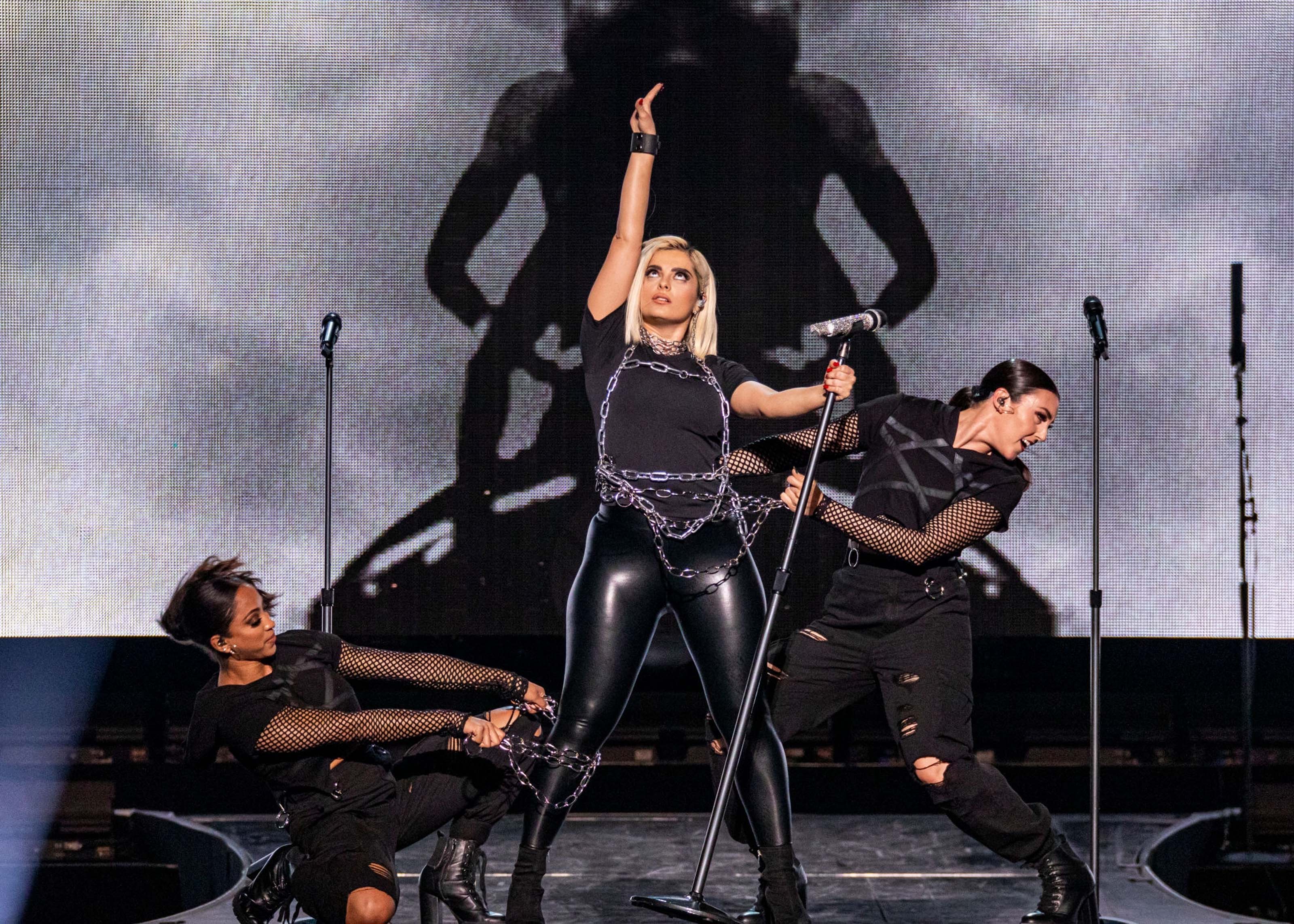 Bebe Rexha performs during The Jonas Brothers ‘Happiness Begins’ Tour