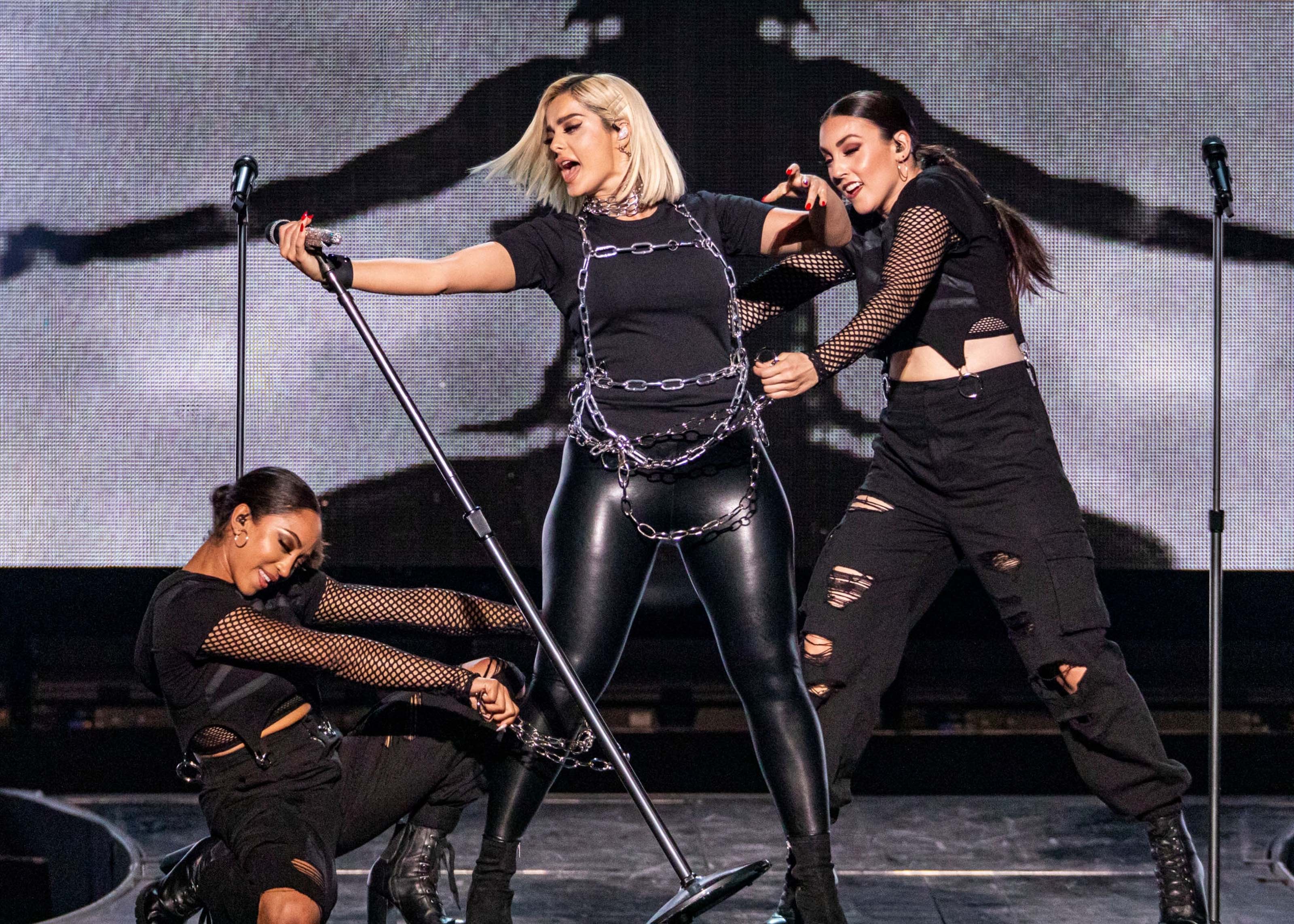 Bebe Rexha performs during The Jonas Brothers ‘Happiness Begins’ Tour