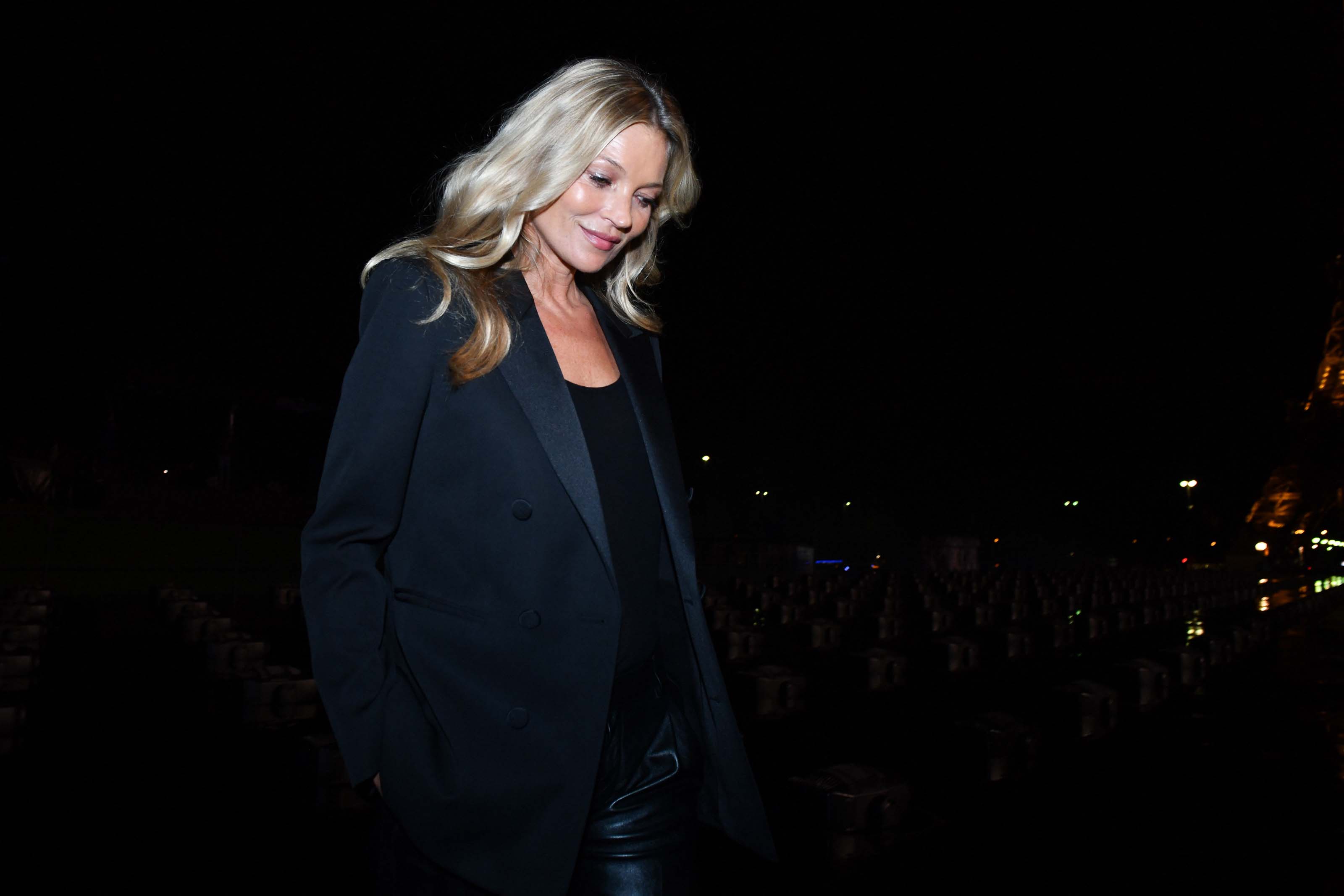 Kate Moss attends Saint Laurent Womenswear fasion show