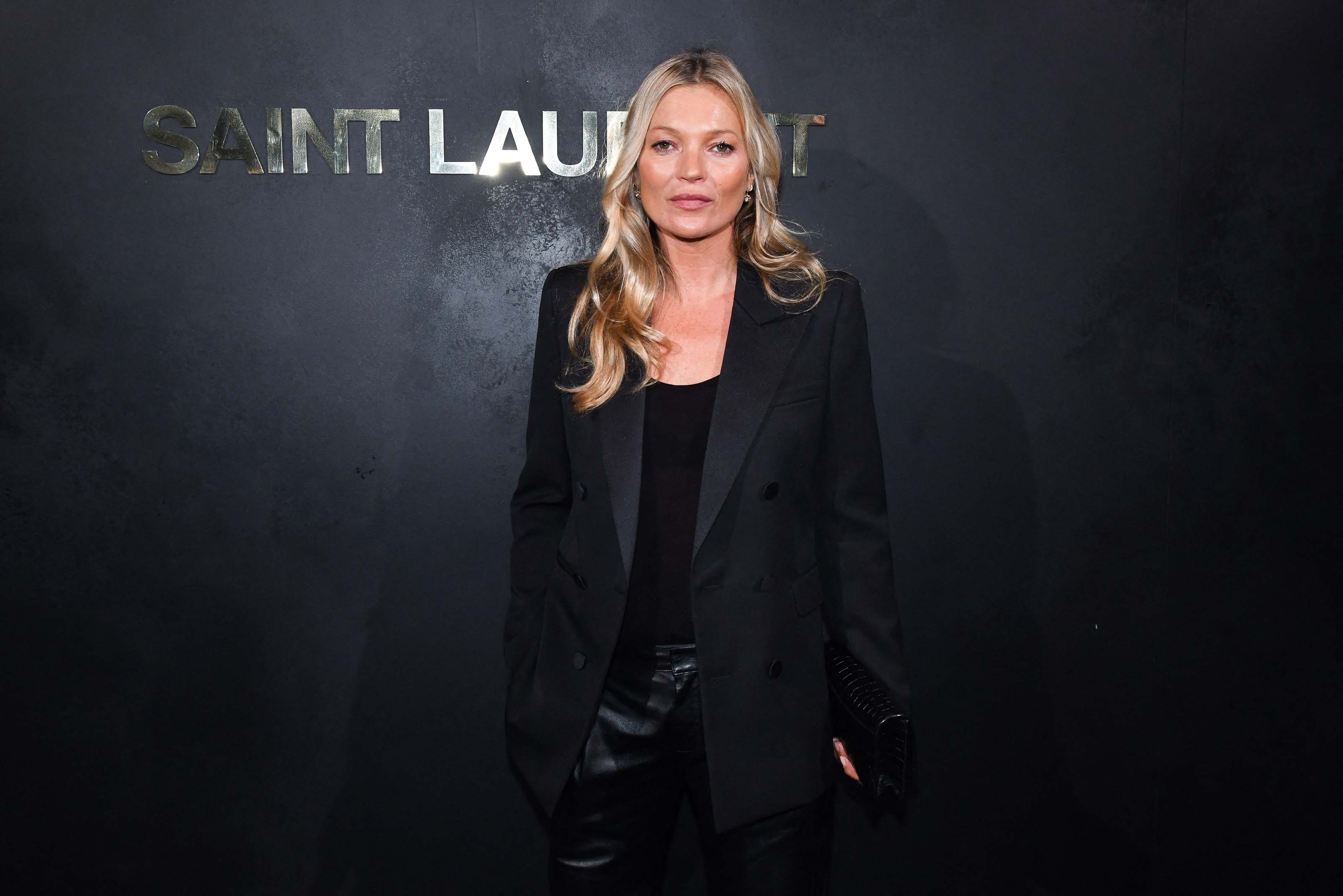 Kate Moss attends Saint Laurent Womenswear fasion show