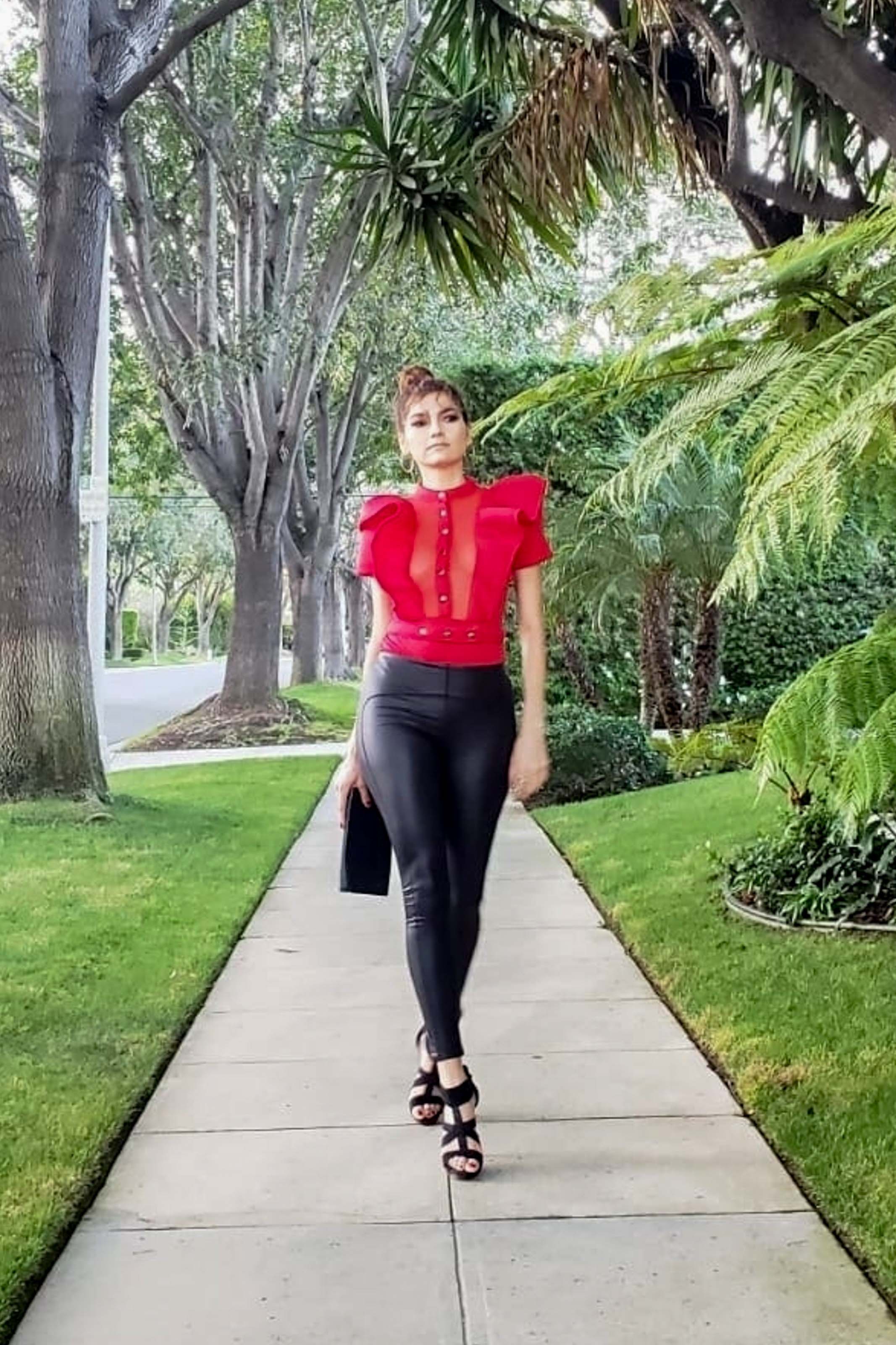 Blanca Blanco seen in a park in LA