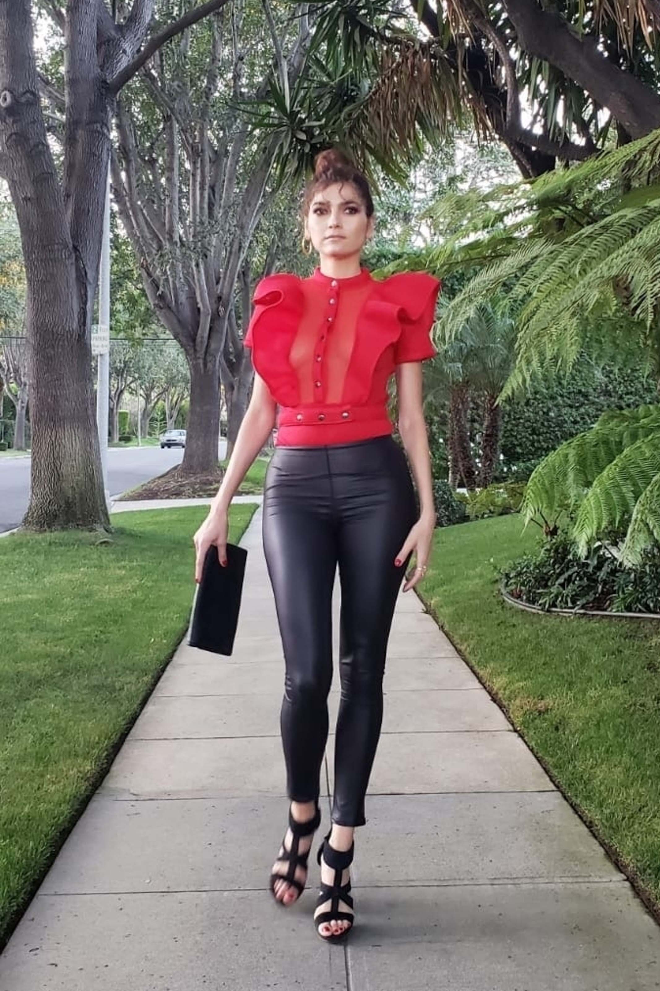 Blanca Blanco seen in a park in LA