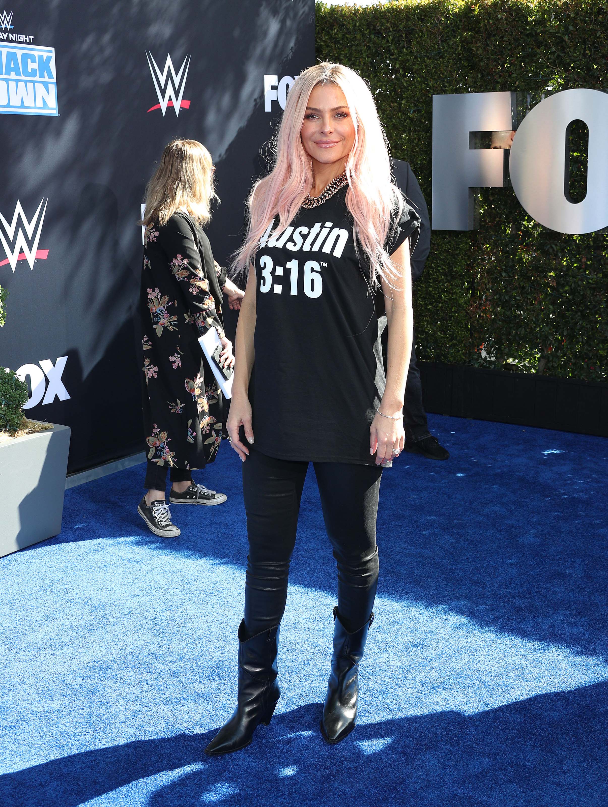 Maria Menounos attends WWE 20th Anniversary Celebration