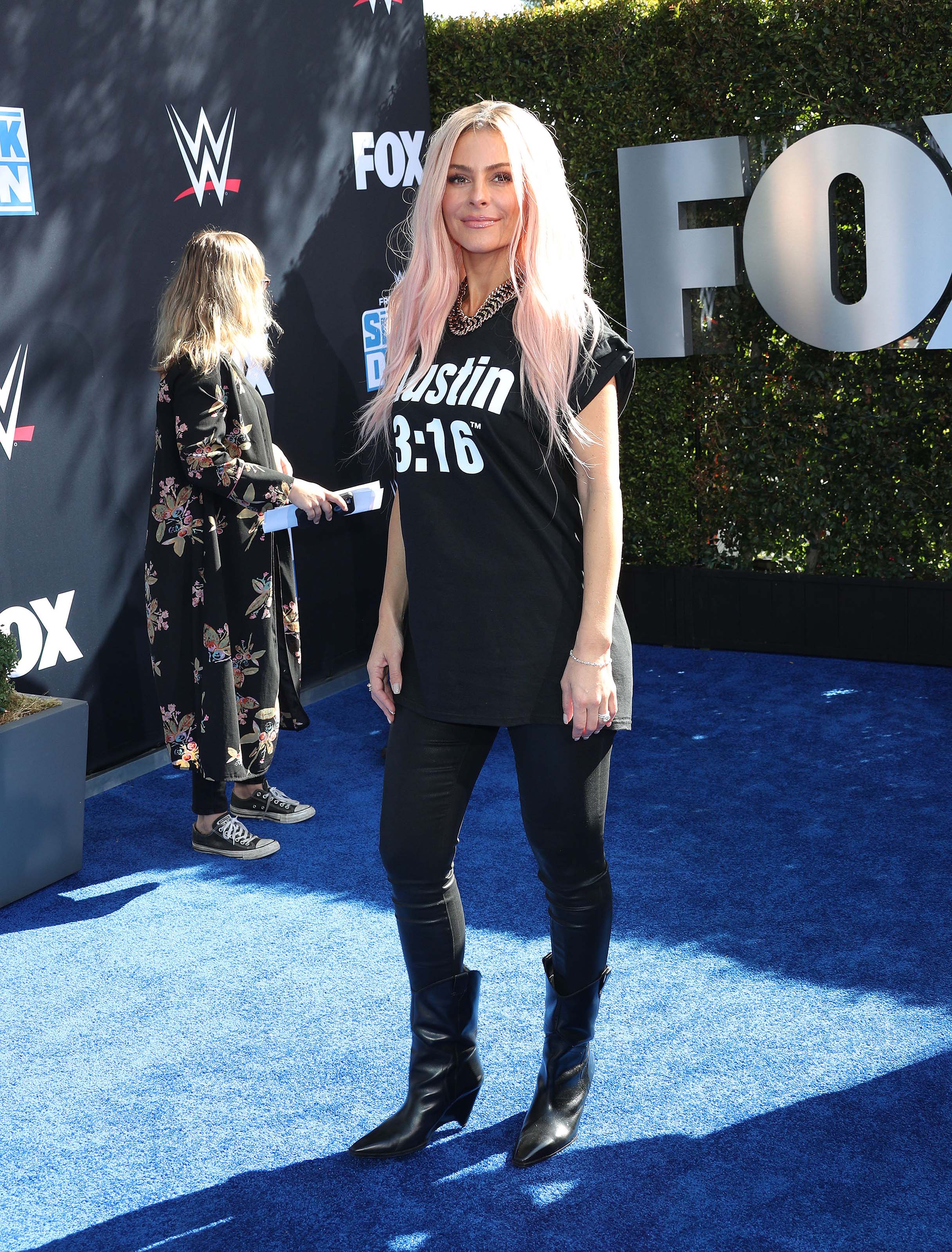 Maria Menounos attends WWE 20th Anniversary Celebration