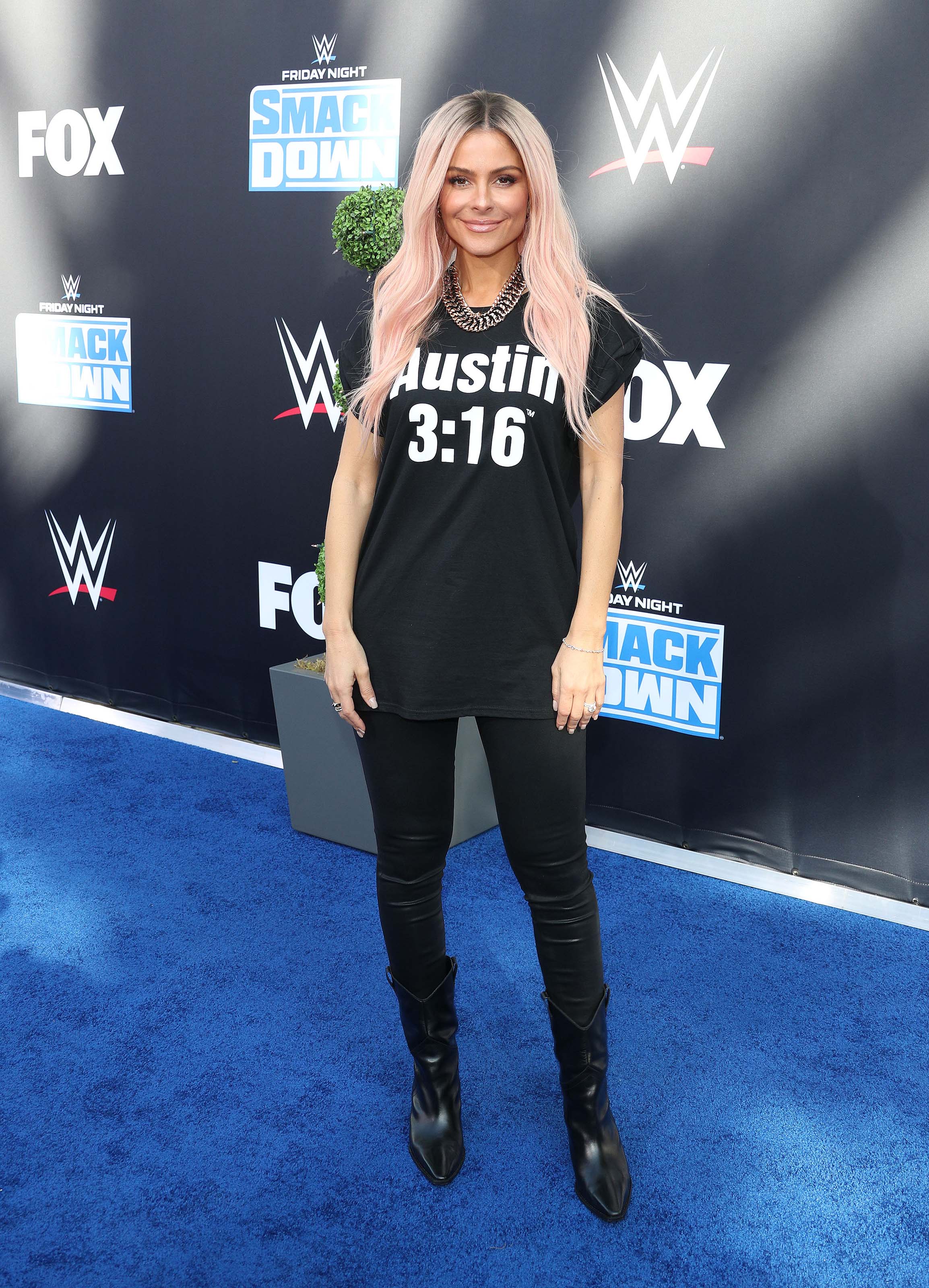 Maria Menounos attends WWE 20th Anniversary Celebration