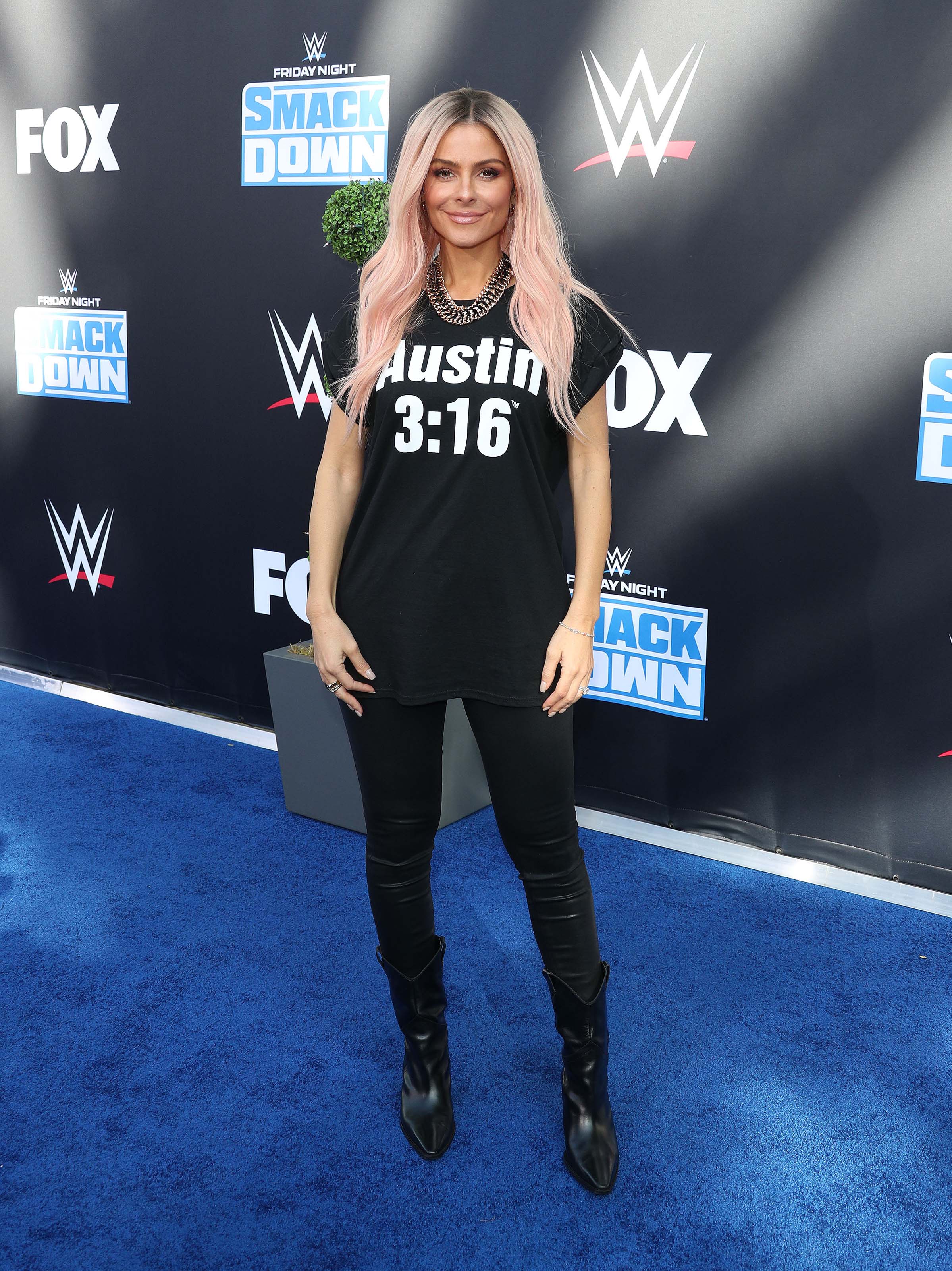 Maria Menounos attends WWE 20th Anniversary Celebration