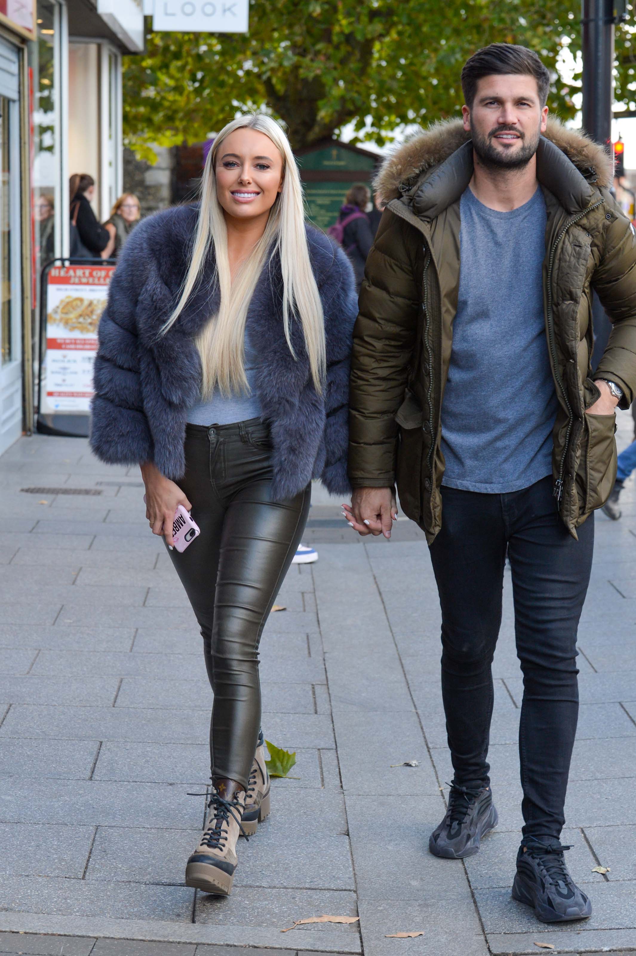 Amber Turner filming Towie