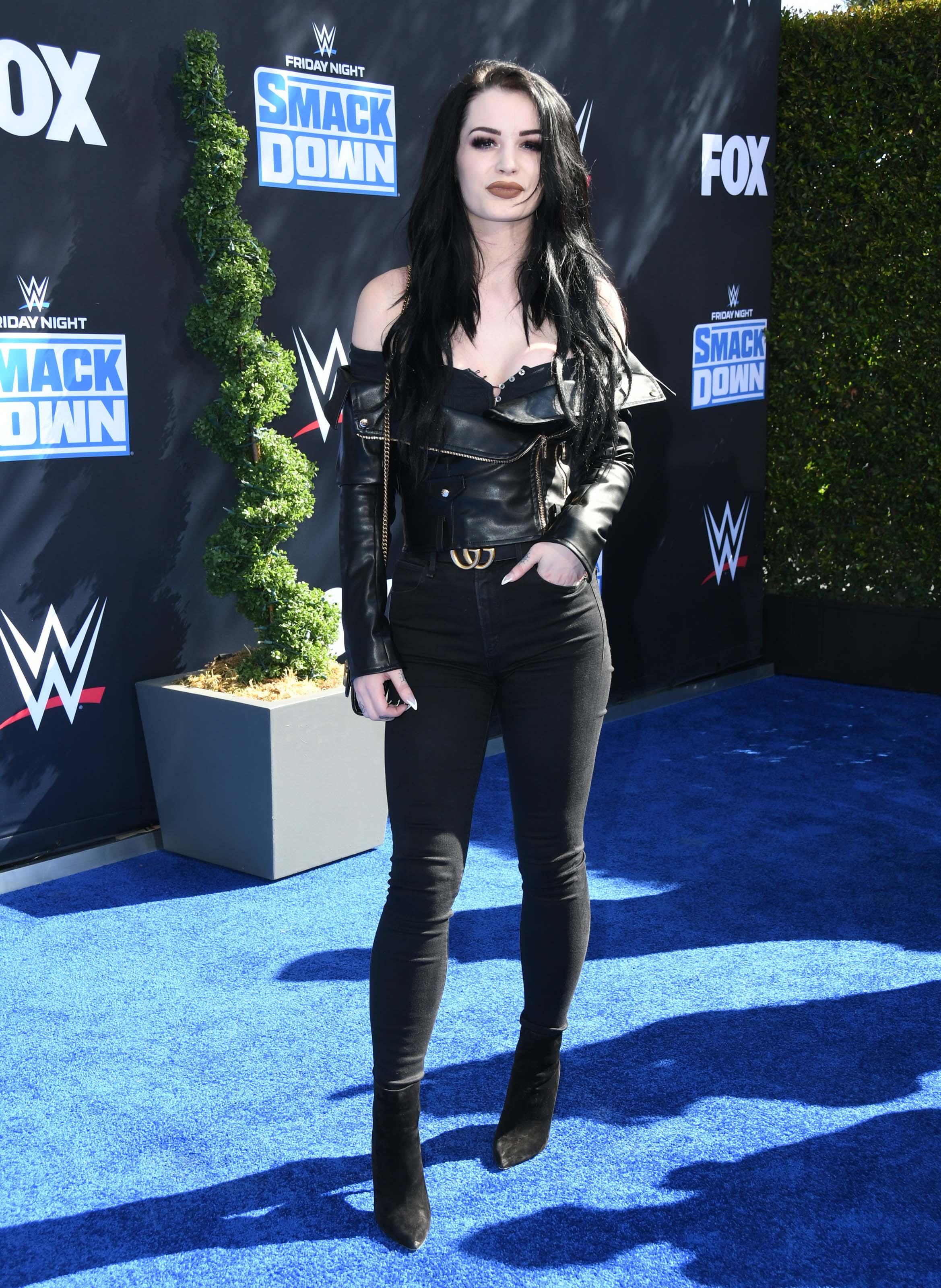 Saraya Jade Bevis attends WWE 20th Anniversary Marking Premiere