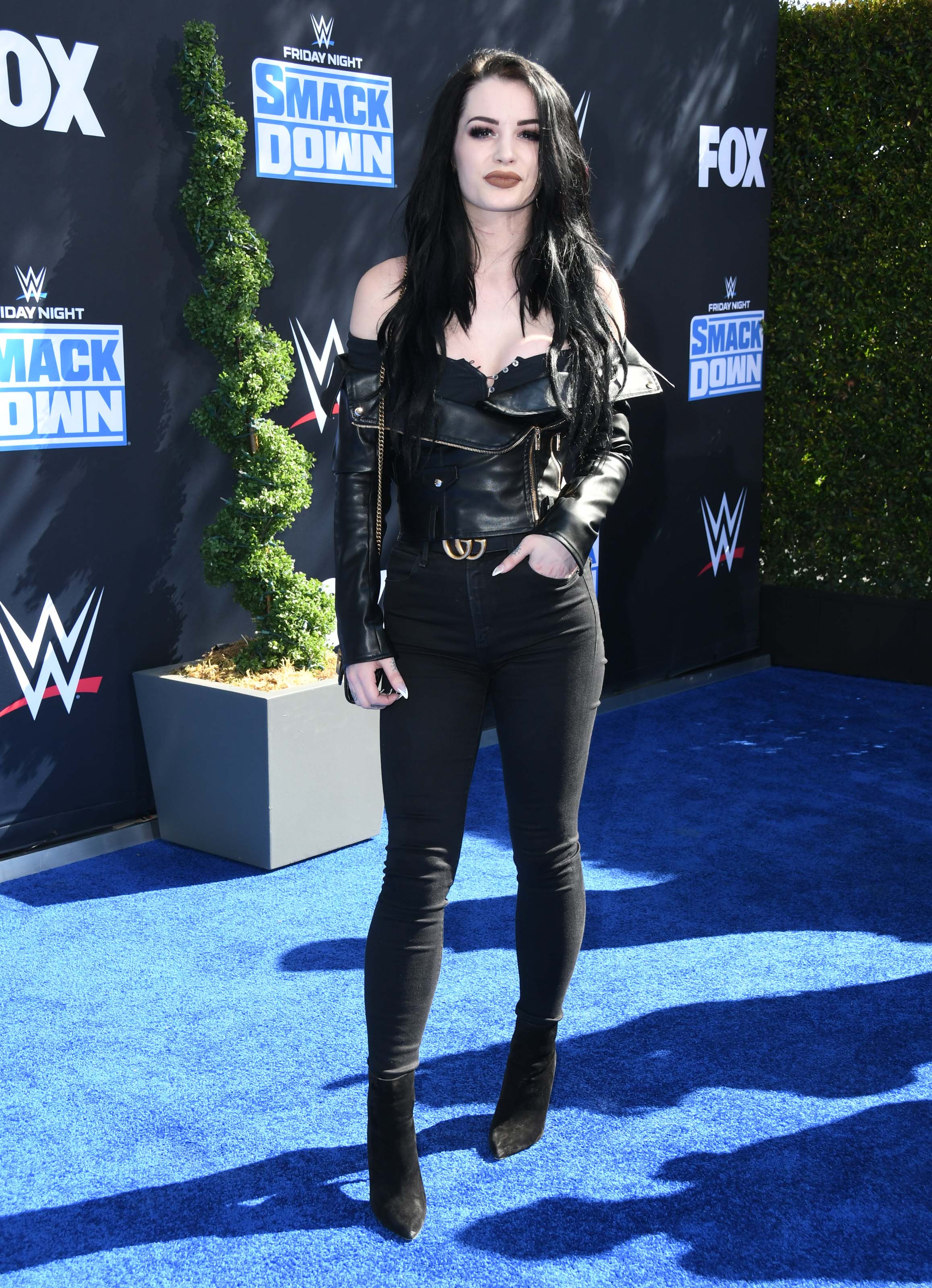 Saraya Jade Bevis attends WWE 20th Anniversary Marking Premiere