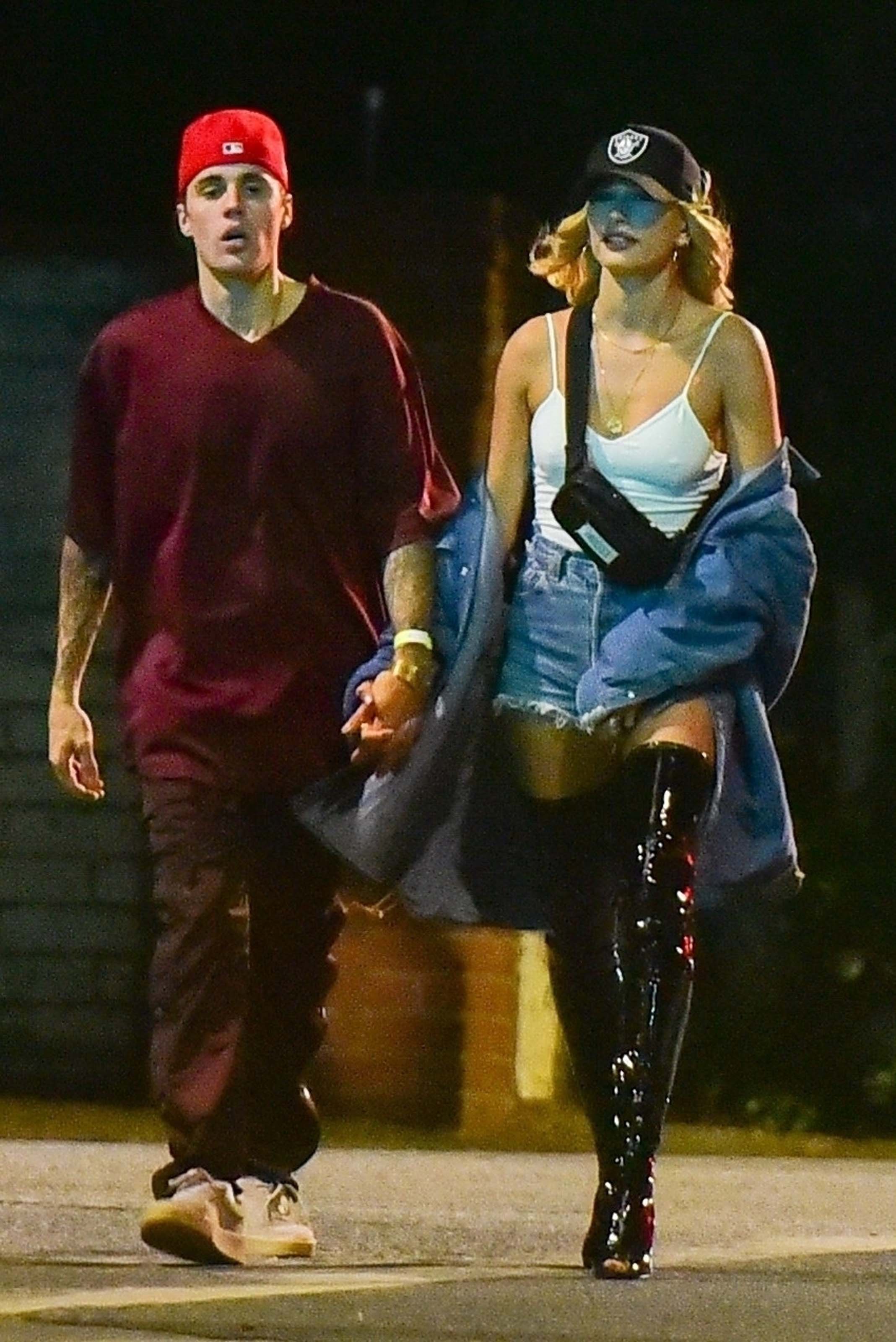 Hailey Bieber seen out partying in Beverly Hills