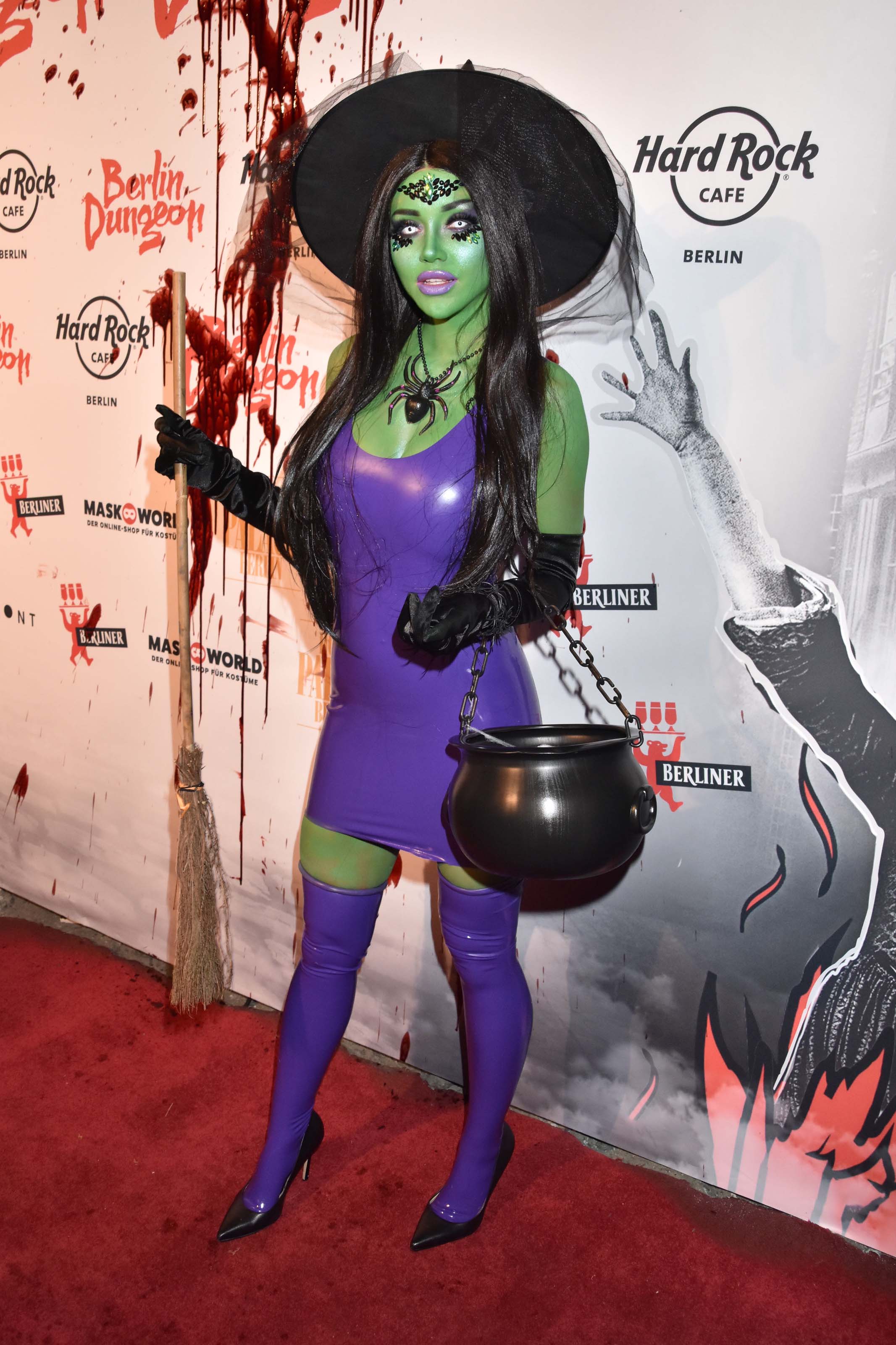 Cathy Lugner attends Halloween-Party