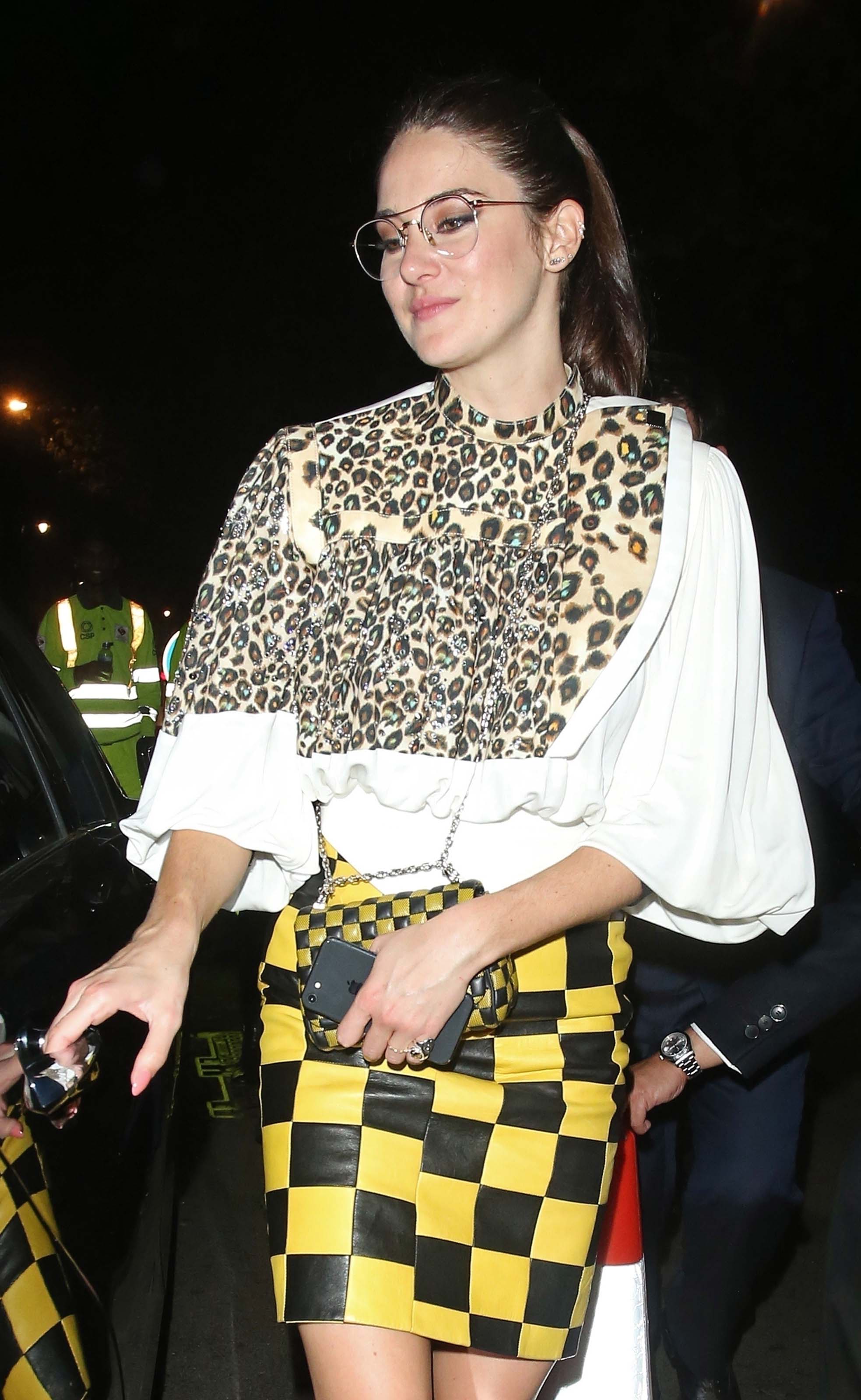 Shailene Woodley leaving Annabel’s