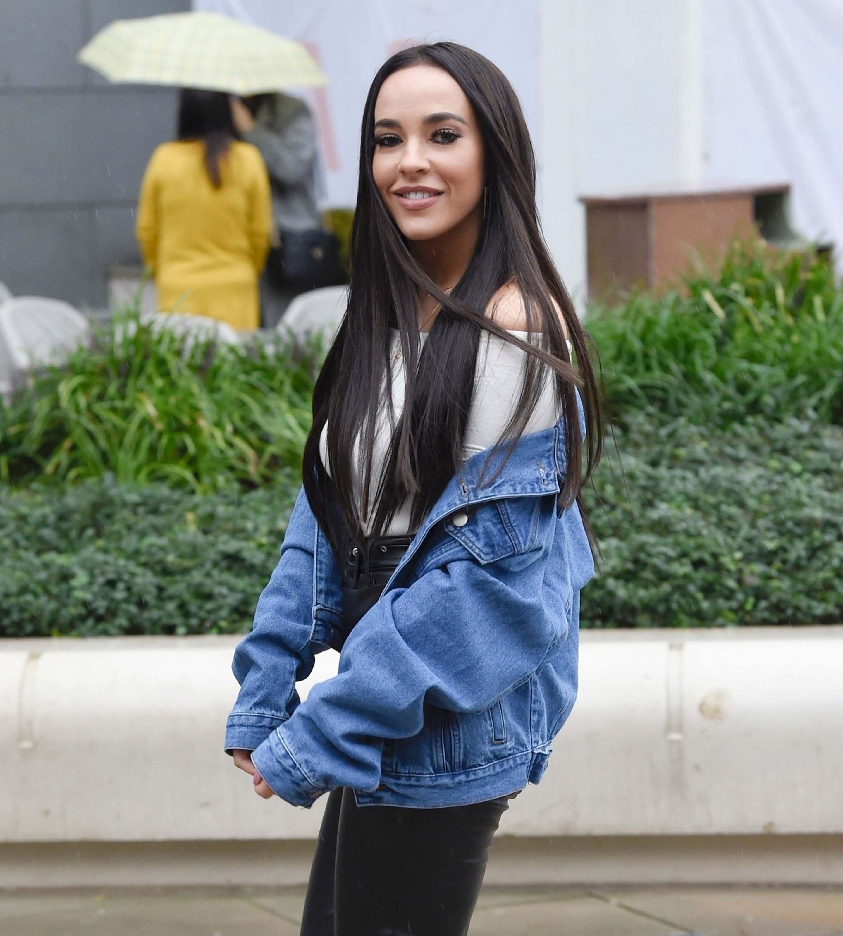 Stephanie Davis looking fit well and happy as she leaves Menagerie