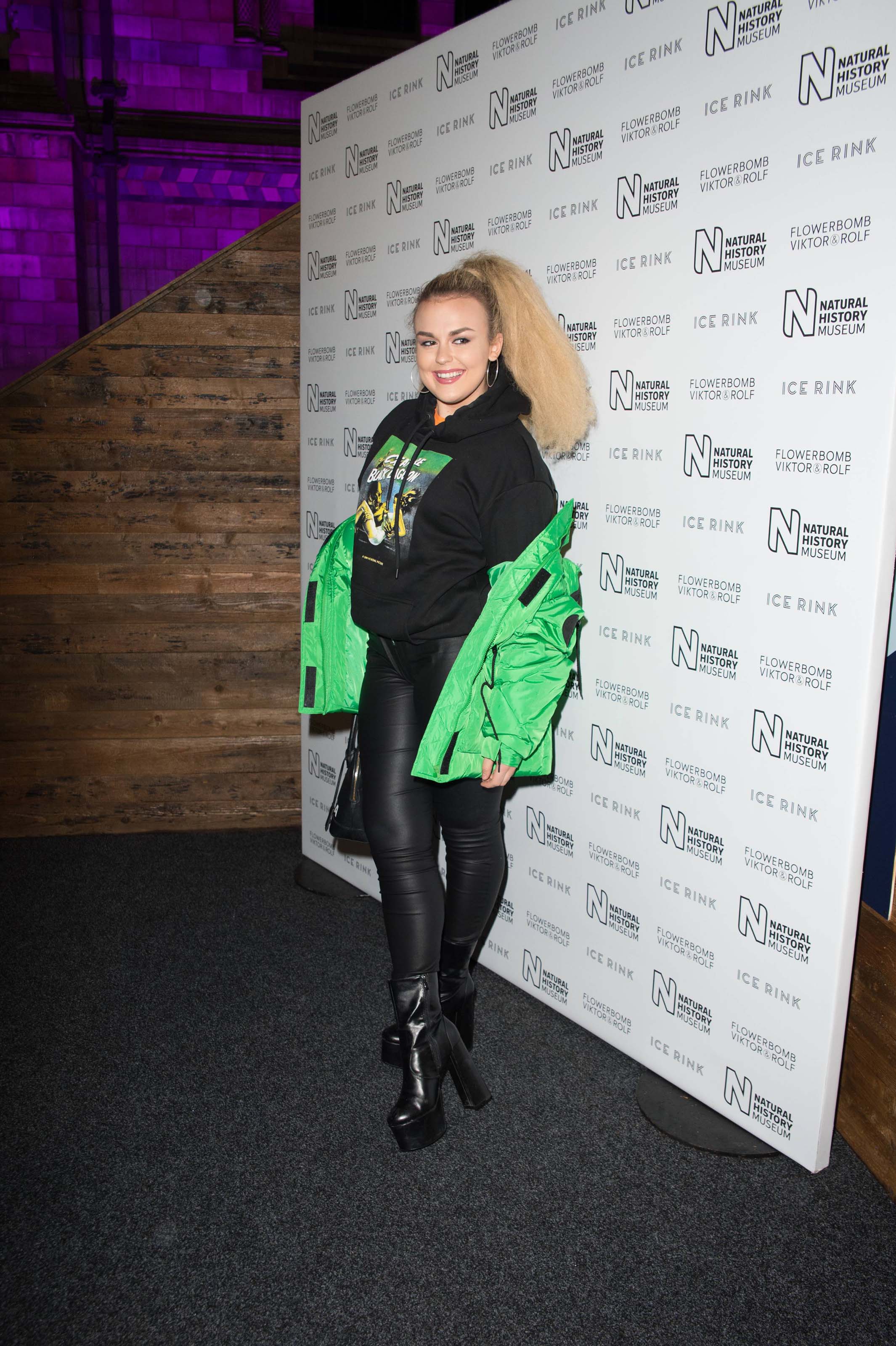 Tallia Storm attends Natural History Museum Ice Rink Launch Party