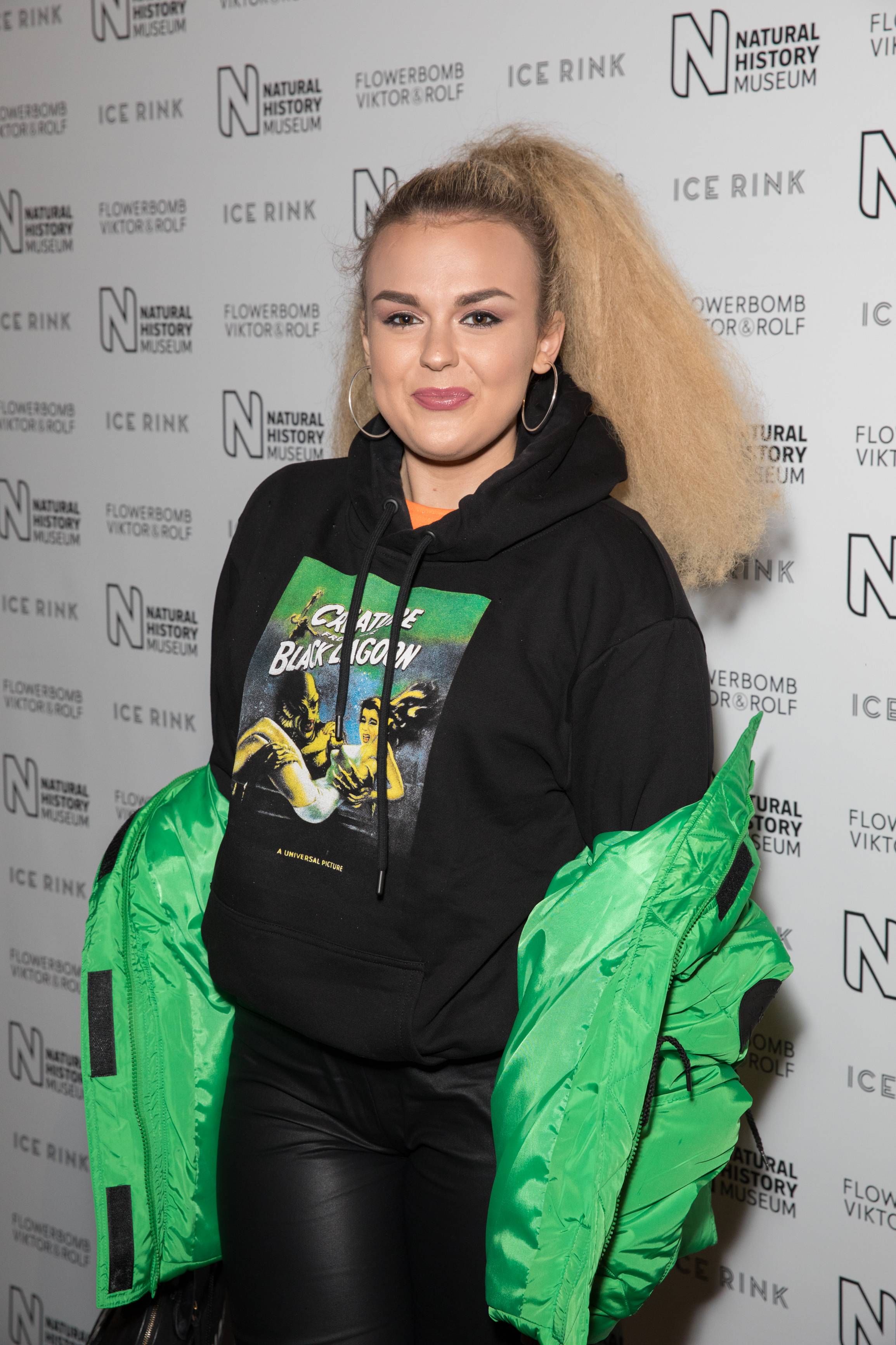 Tallia Storm attends Natural History Museum Ice Rink Launch Party