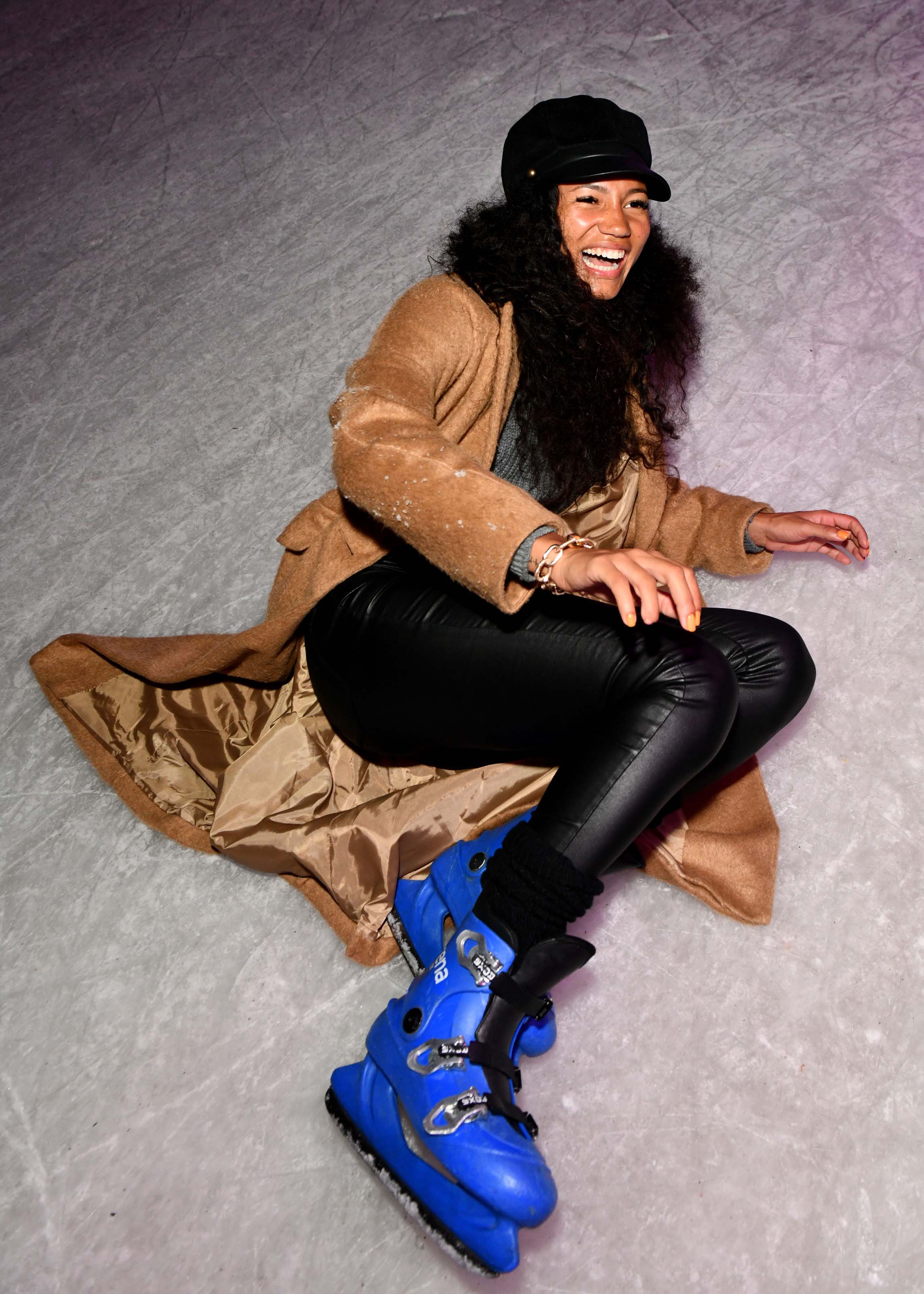 Vick Hope attends Natural History Museum Ice Rink Launch Party