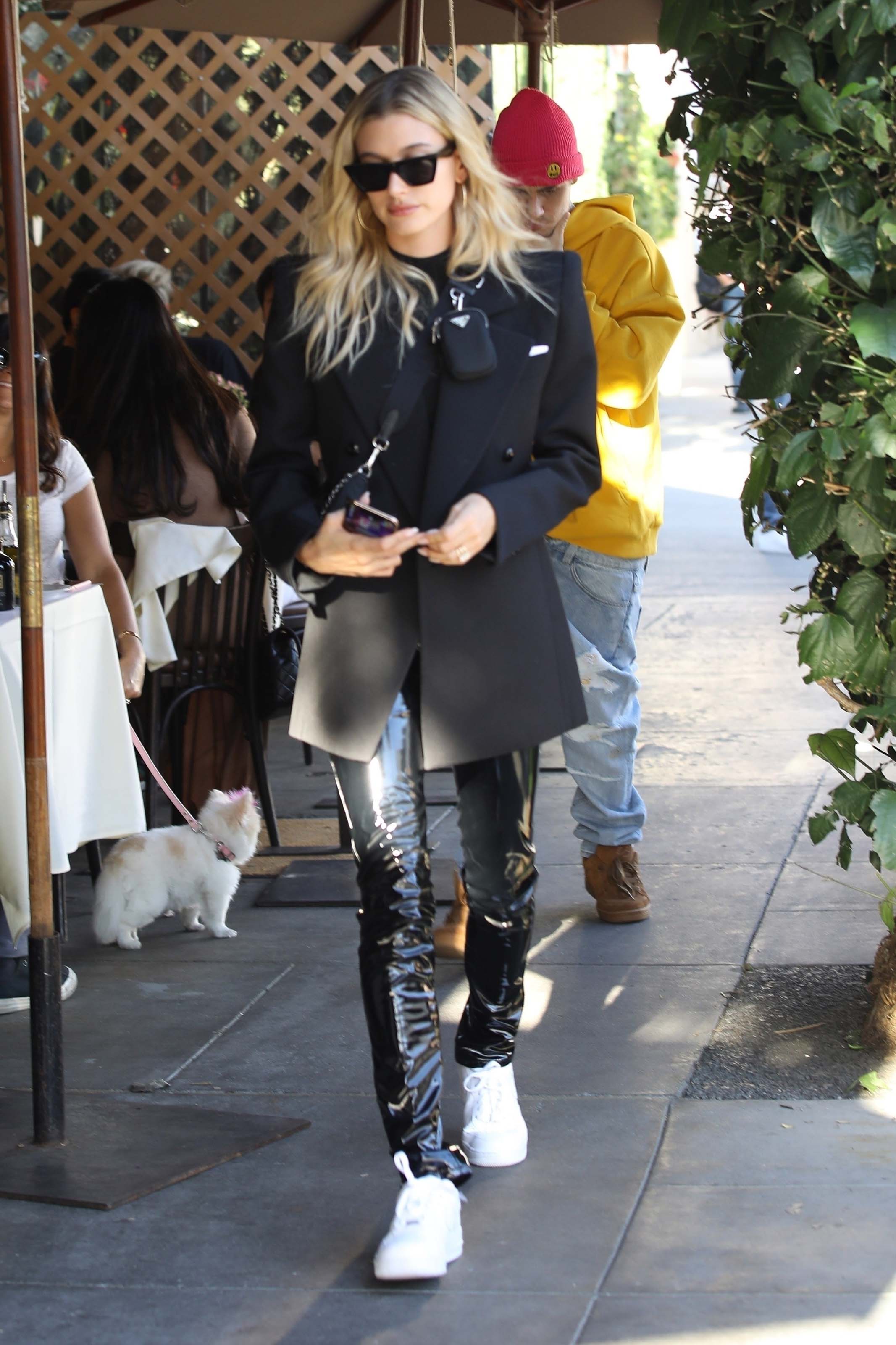 Hailey Bieber enjoy a late lunch at IL pastaio