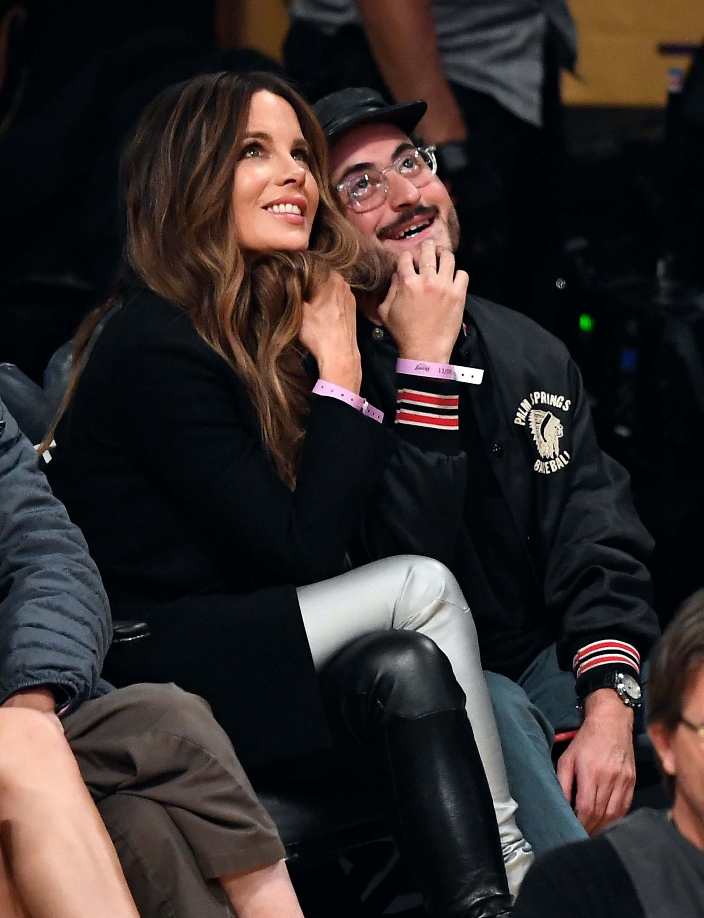 Kate Beckinsale attends Miami Heat vs Los Angeles Lakers