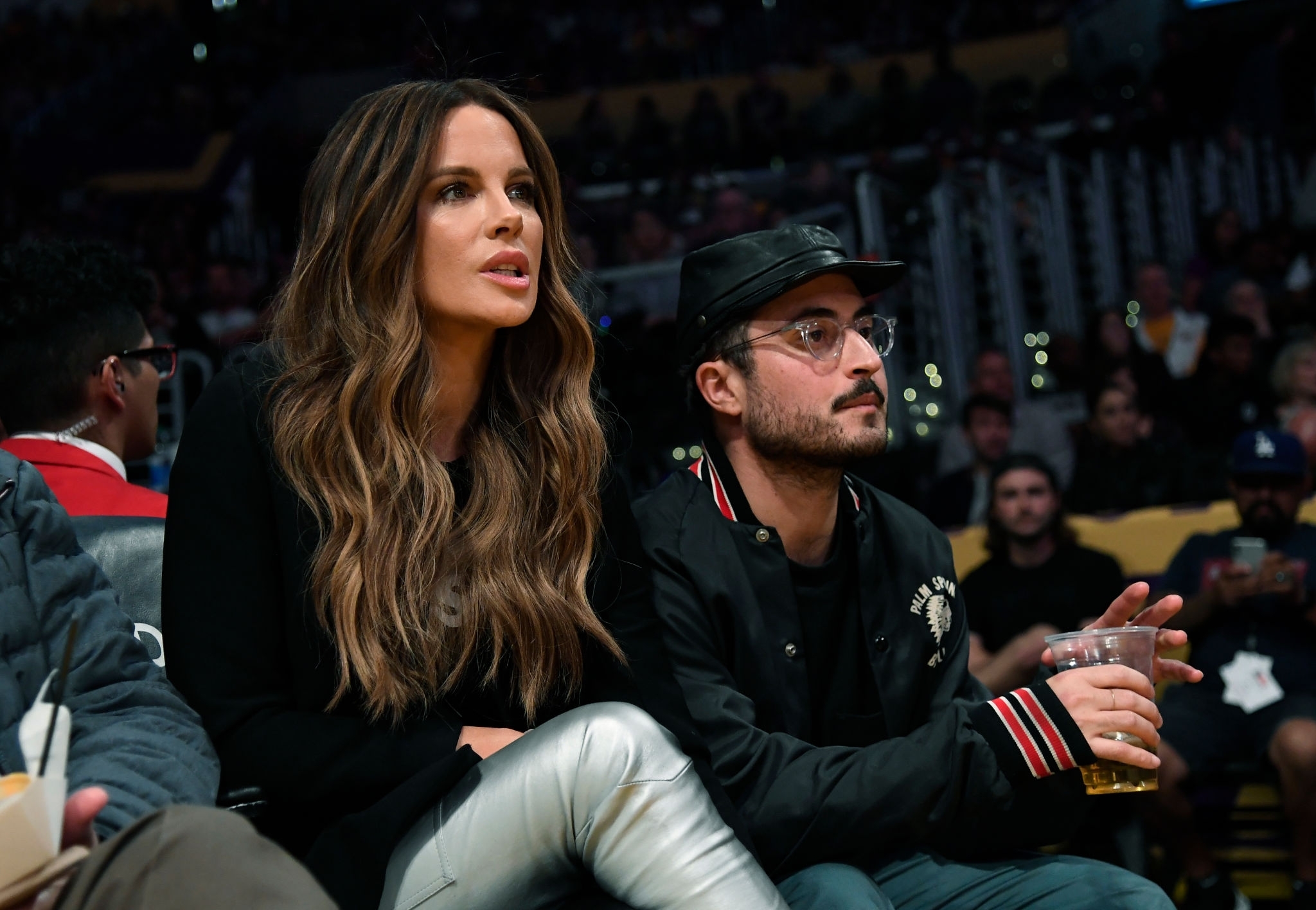 Kate Beckinsale attends Miami Heat vs Los Angeles Lakers