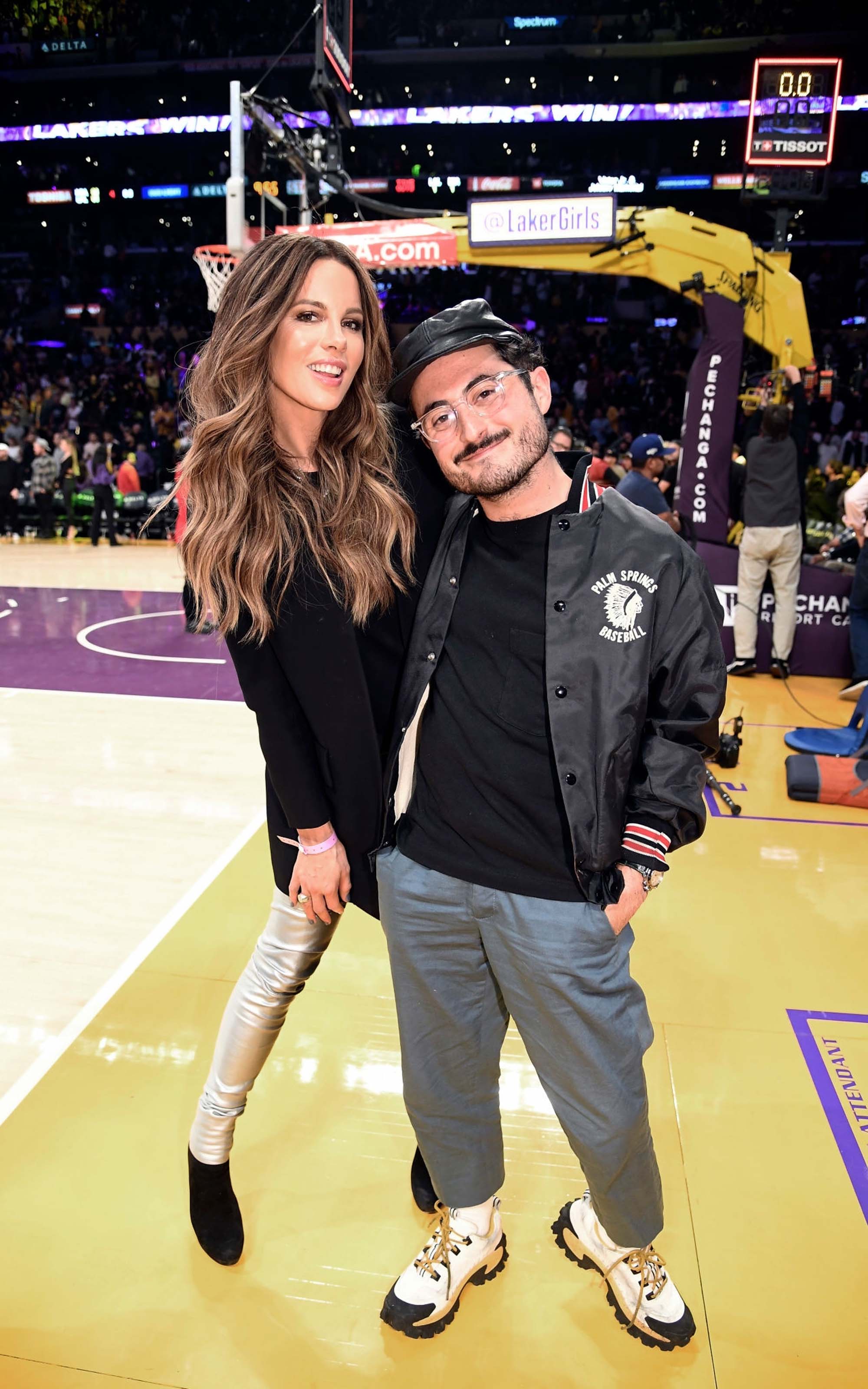 Kate Beckinsale attends Miami Heat vs Los Angeles Lakers