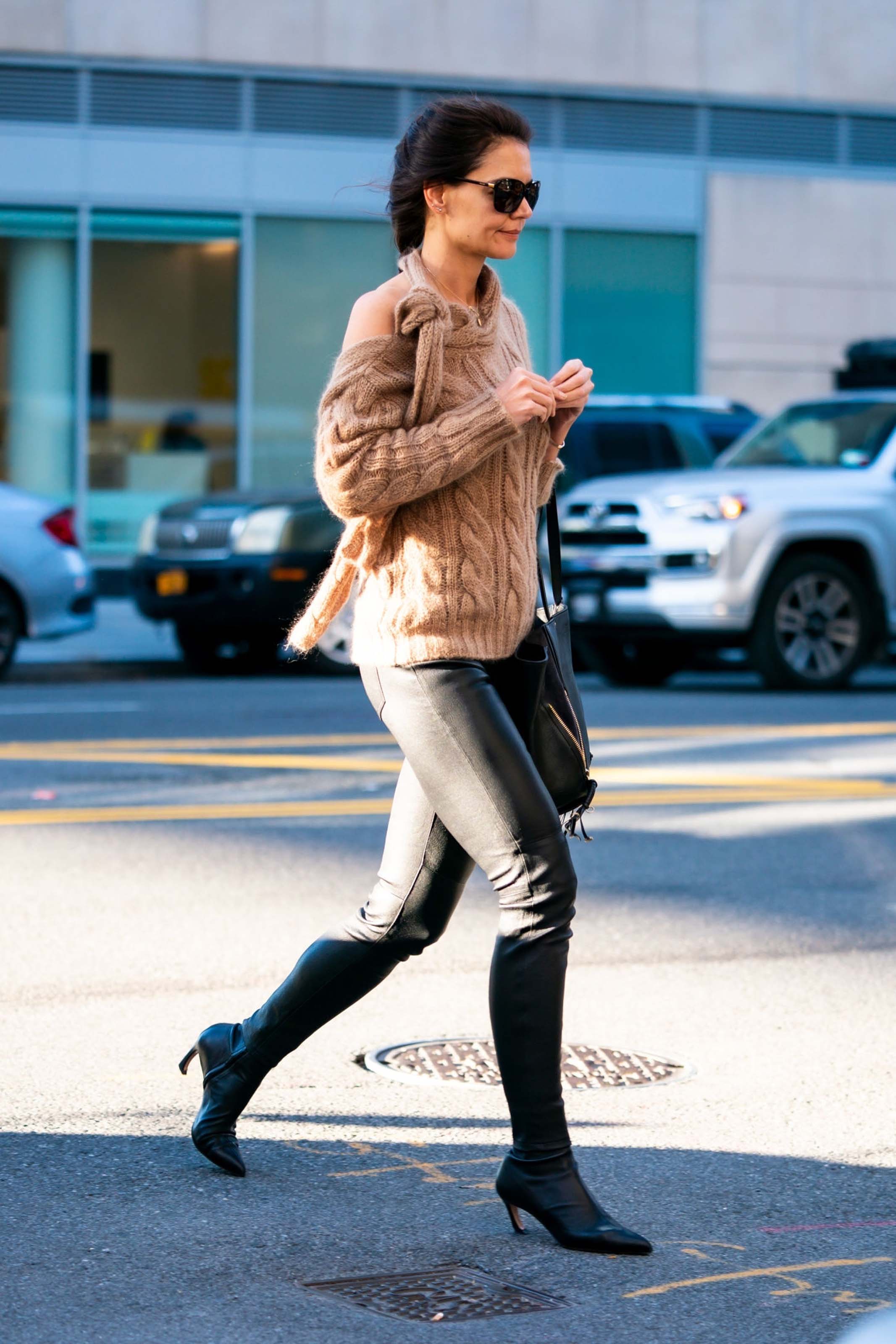 Katie Holmes out in Midtown NYC