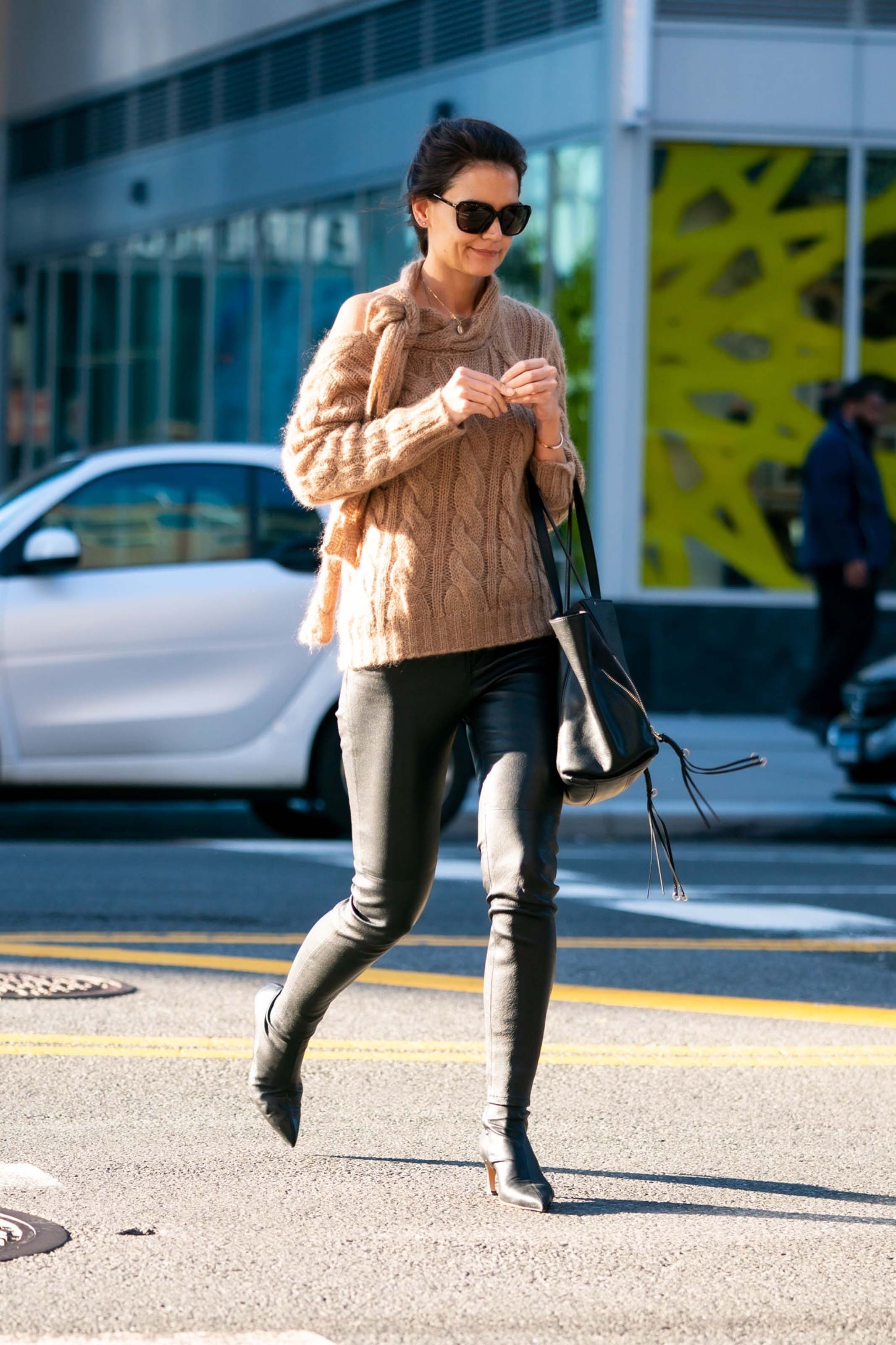 Katie Holmes out in Midtown NYC