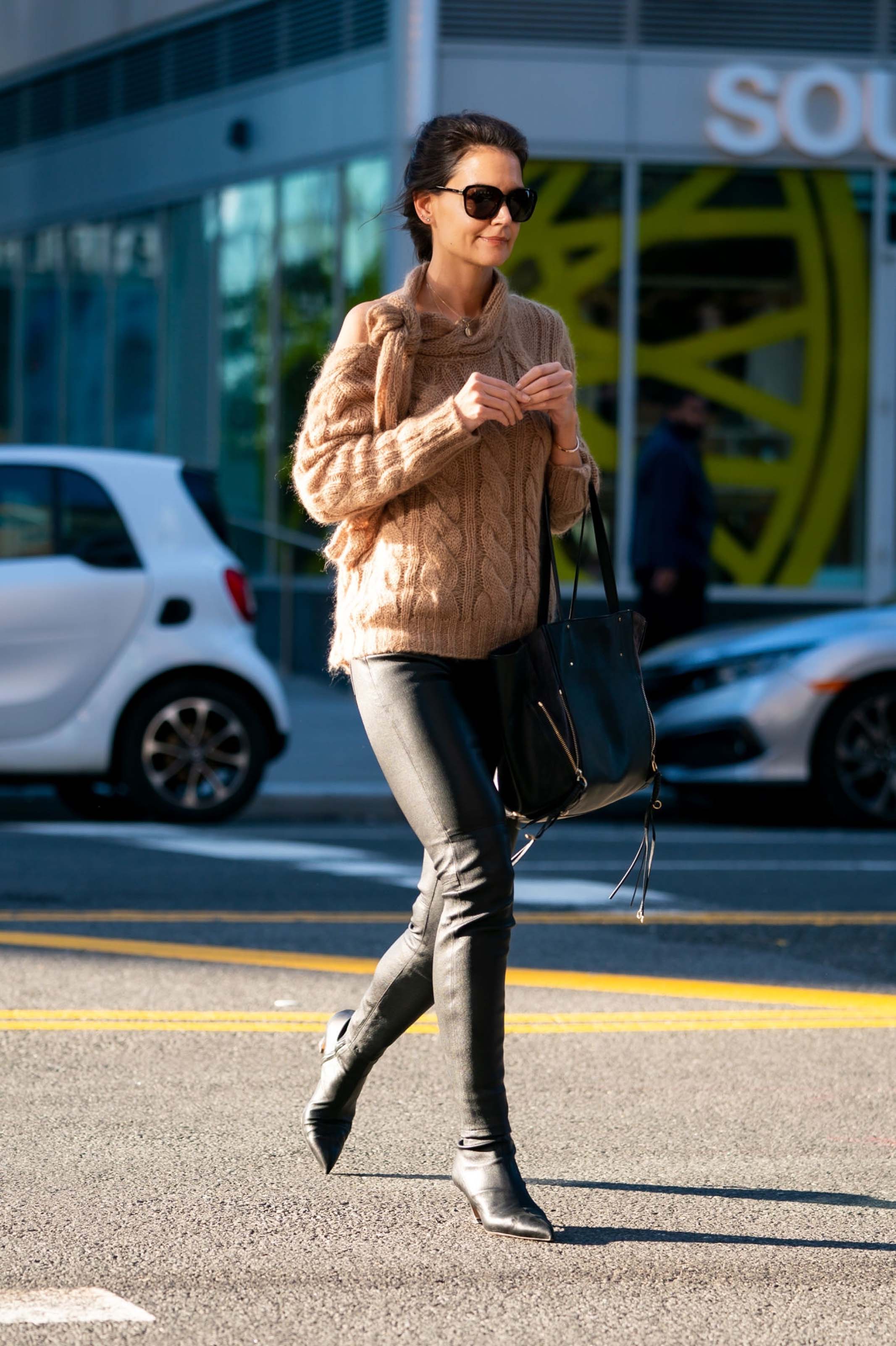 Katie Holmes out in Midtown NYC