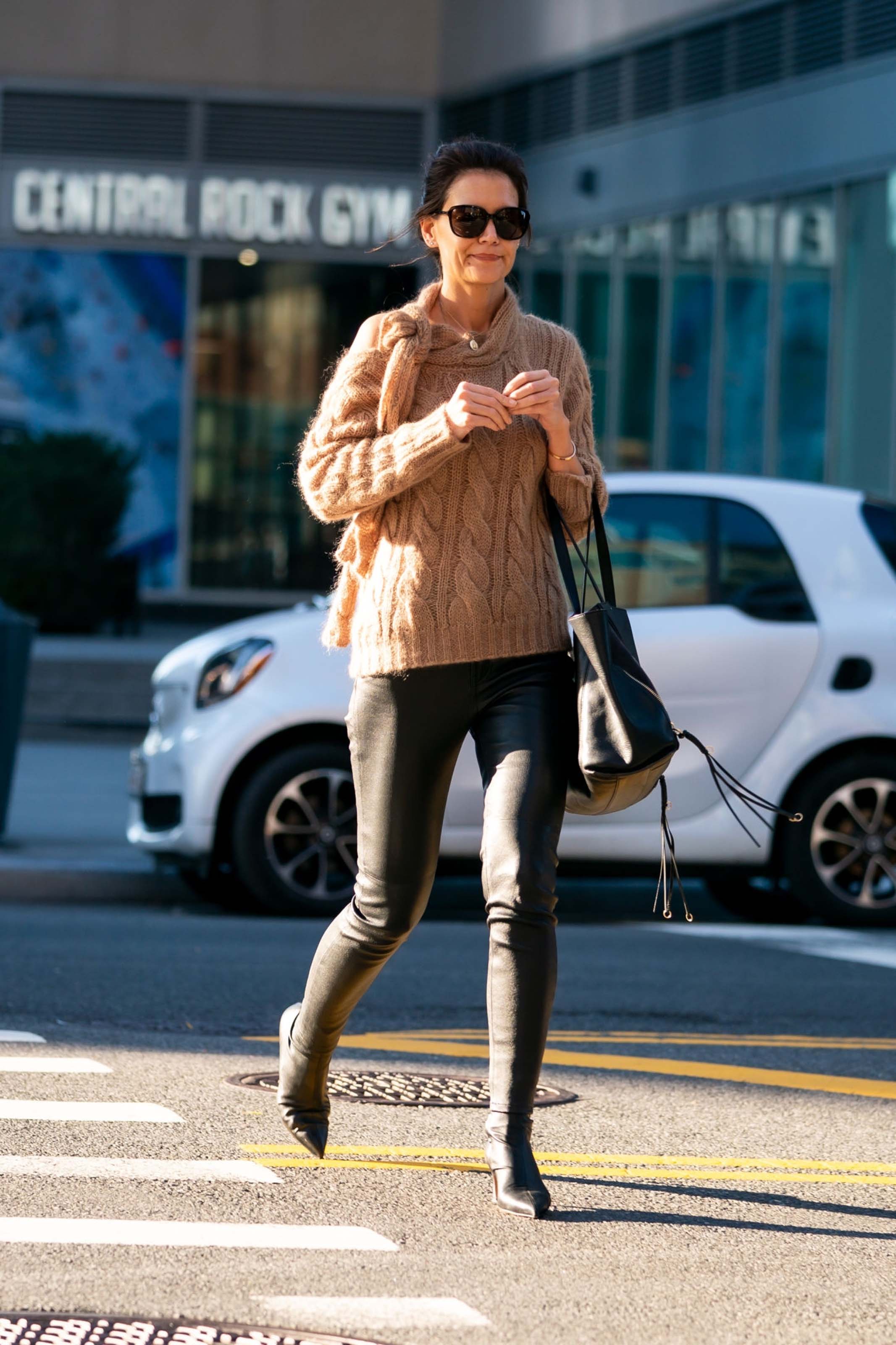 Katie Holmes out in Midtown NYC