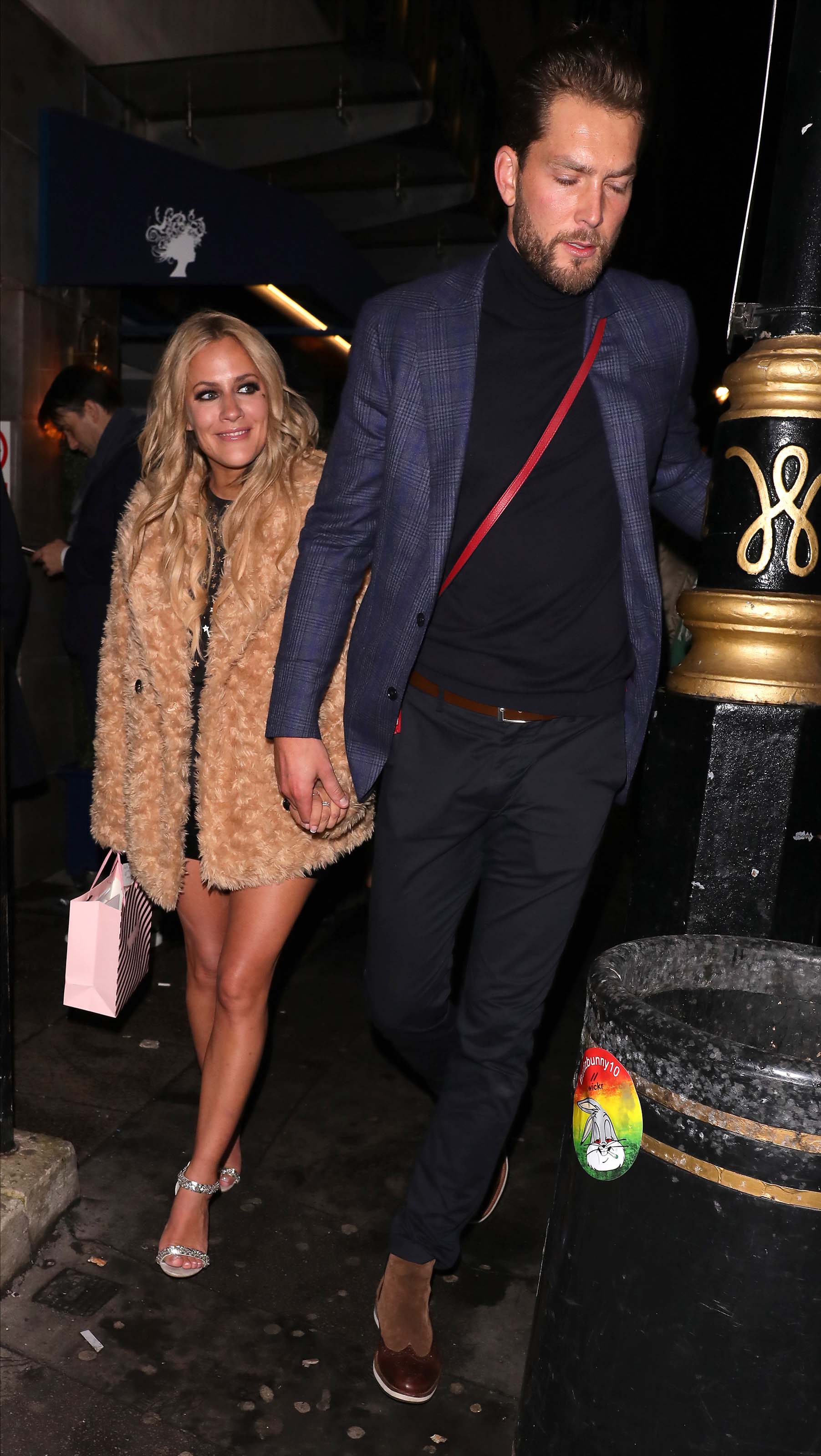 Caroline Flack at Bagatelle restaurant