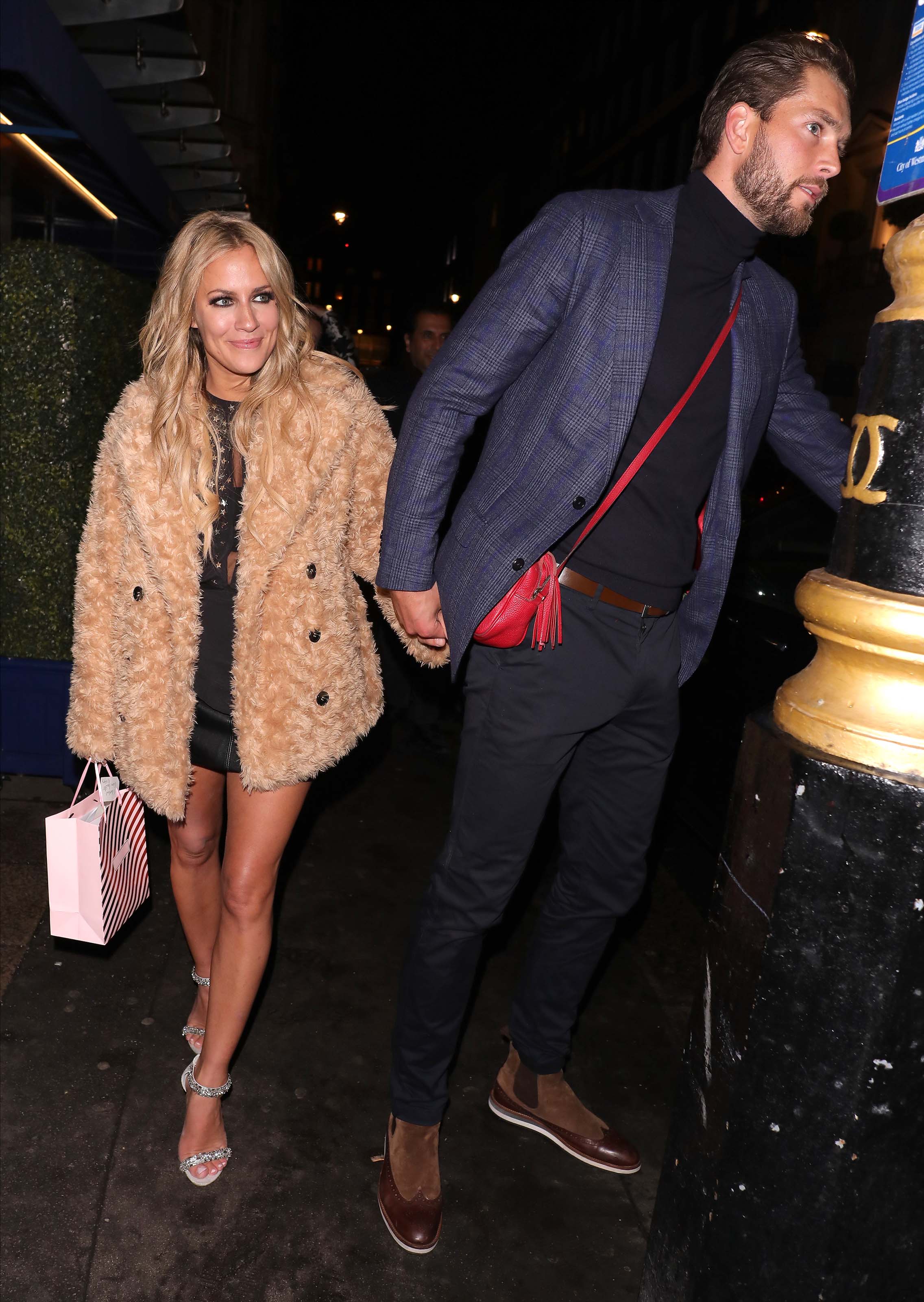 Caroline Flack at Bagatelle restaurant