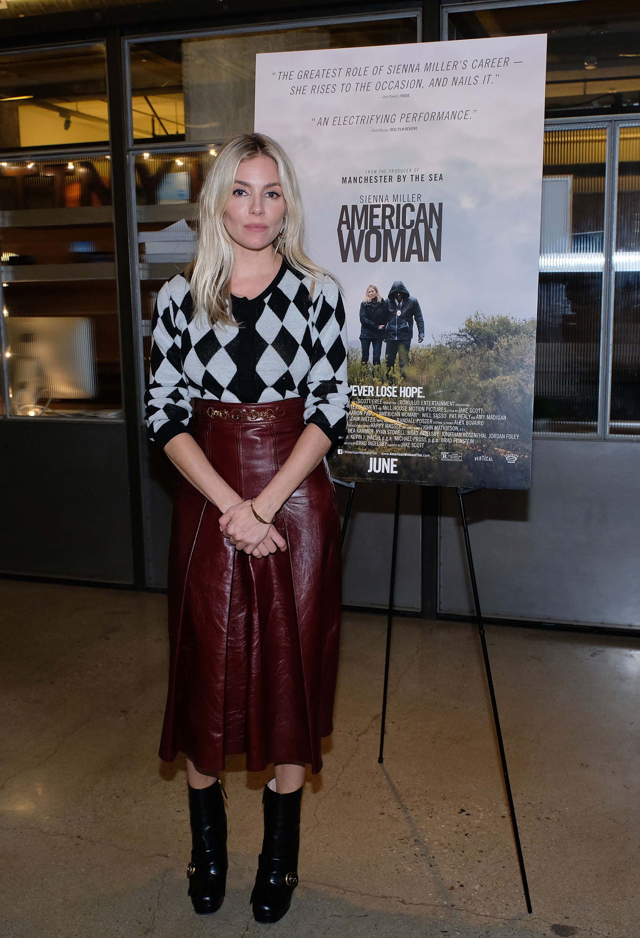 Sienna Miller attends American Woman screening